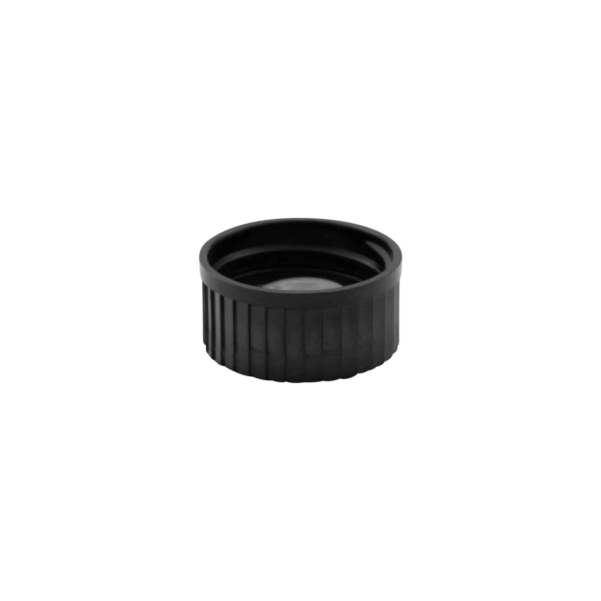 Tappo a vite, plastica HPM, nero, per imboccatura: DIN 25