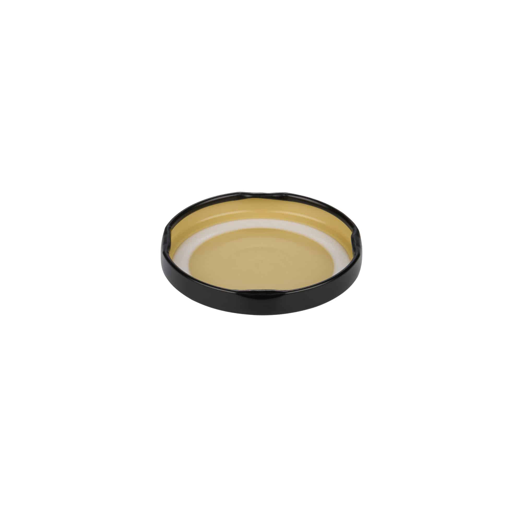 Tappo Twist-Off, lamina bianca, nero, per bocca: TO 58 Tappo Twist-Off, lamina bianca, nero, per bocca: TO 58