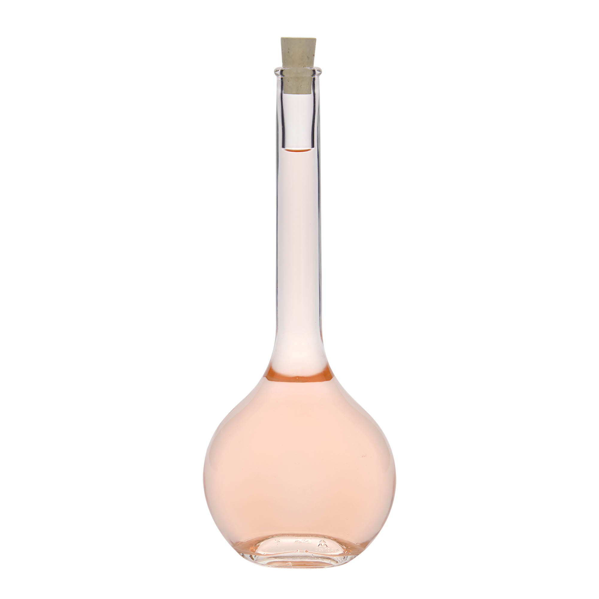 Bottiglia di vetro da 500 ml 'Contessa', ovale, bocca: sughero Bottiglia di vetro da 500 ml 'Contessa', ovale, bocca: sughero