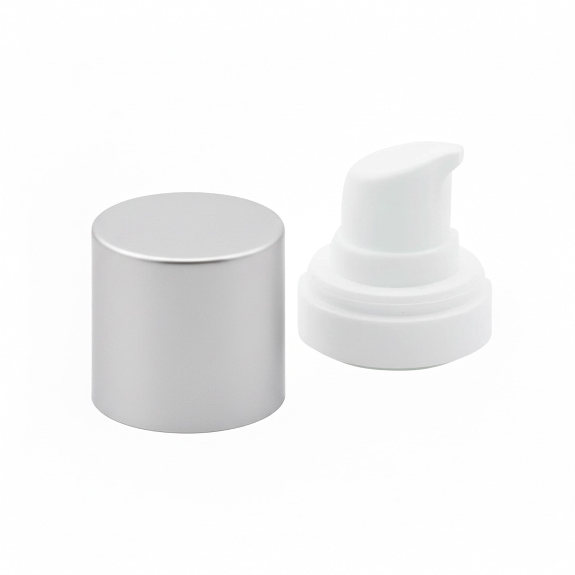 Testa pompa dosatrice airless 'Micro', plastica PP, argento