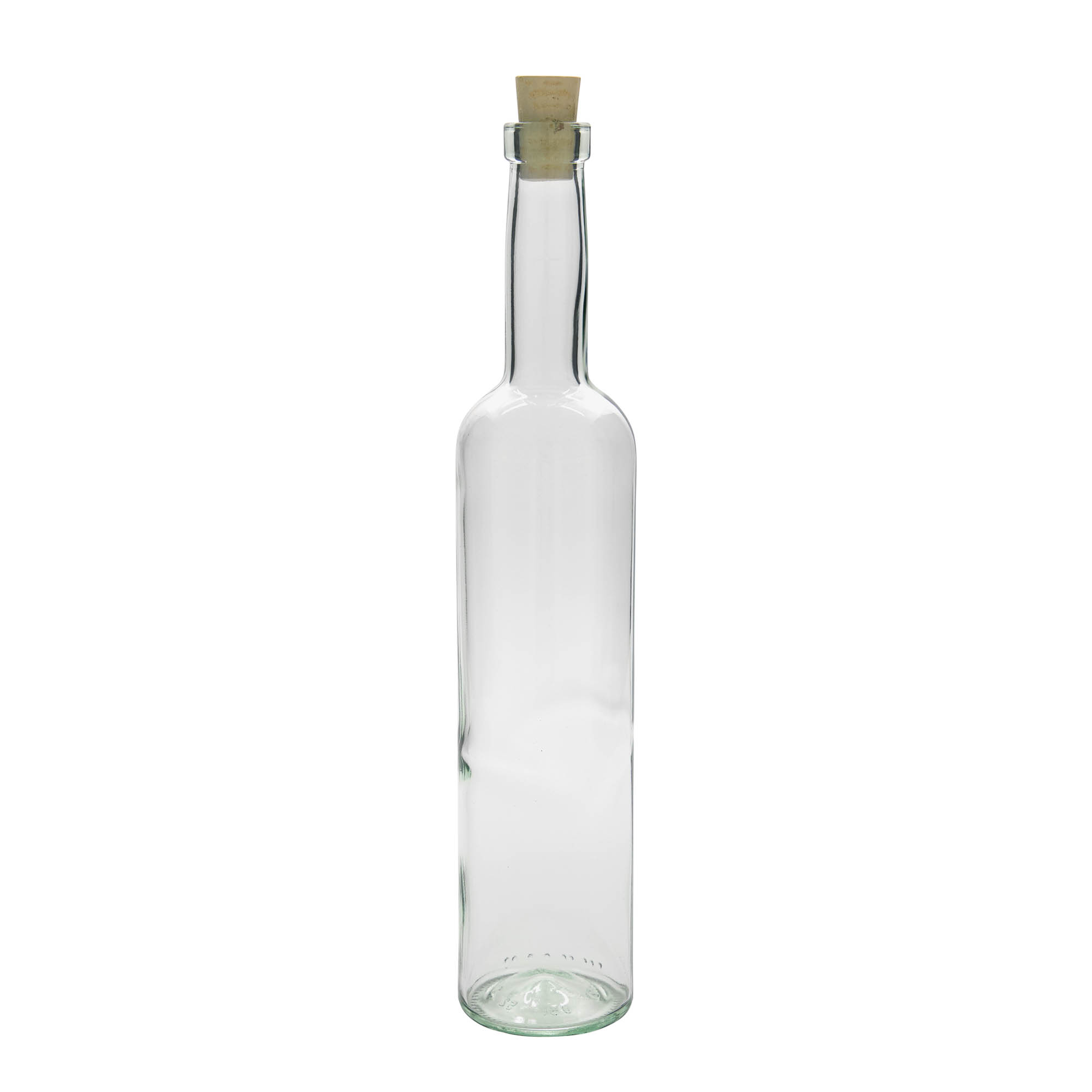 Bottiglia di vetro da 500 ml 'Bordeaux', bocca: tappo di sughero Bottiglia di vetro da 500 ml 'Bordeaux', bocca: tappo di sughero