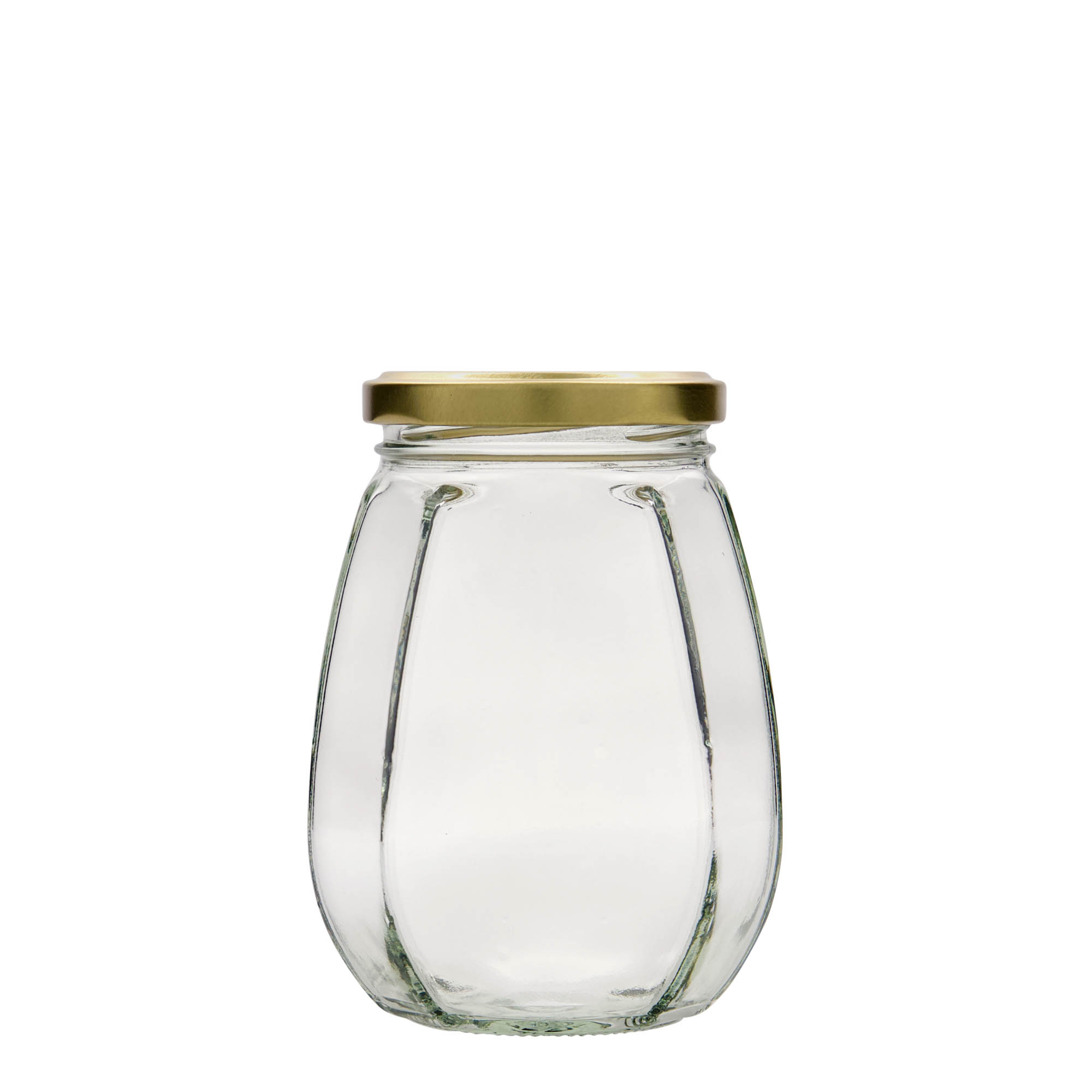 Vaso per gioielli 385 ml, esagonale, bocca: Twist-Off (TO 63) Vaso per gioielli 385 ml, esagonale, bocca: Twist-Off (TO 63)