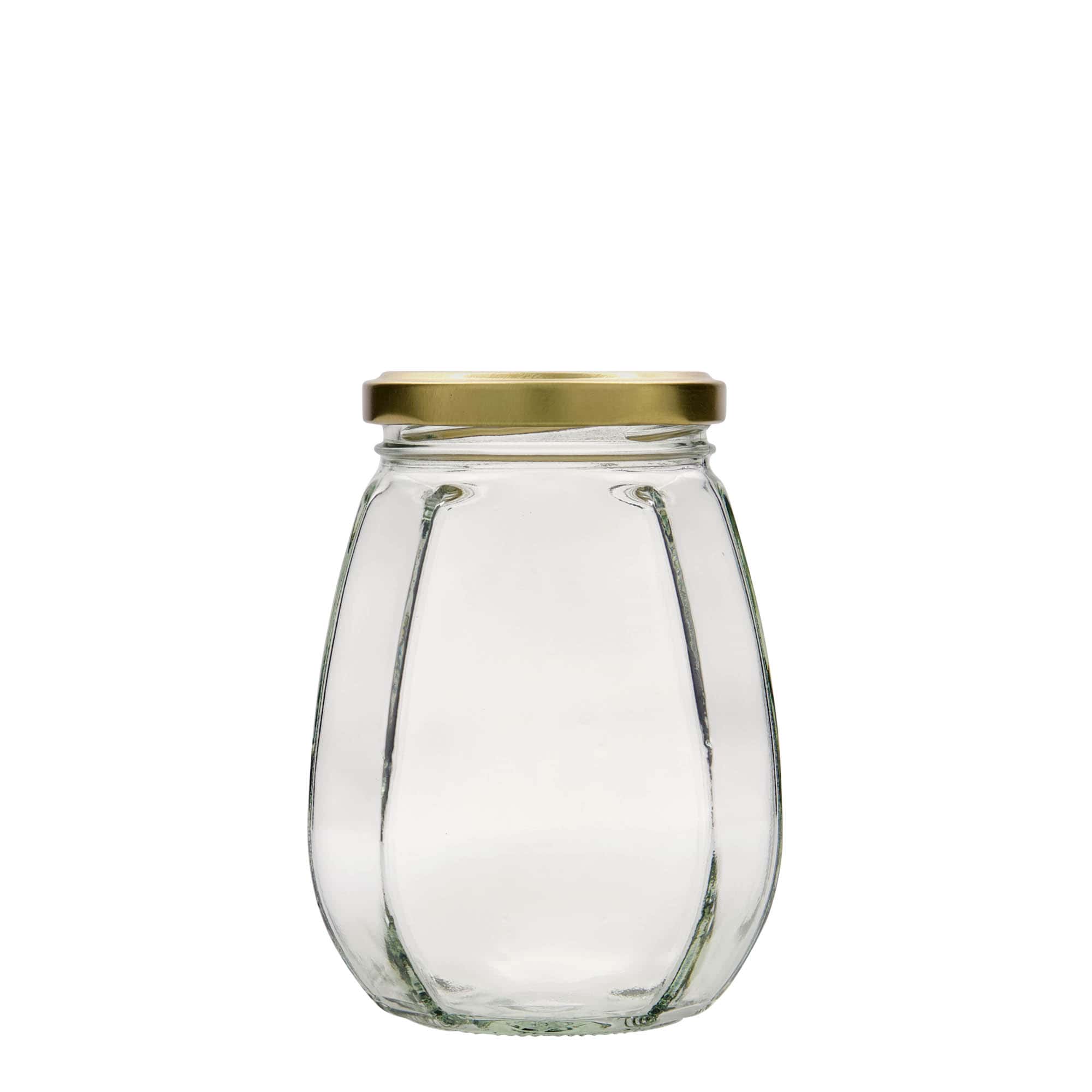 Vaso per gioielli 385 ml, esagonale, bocca: Twist-Off (TO 63)