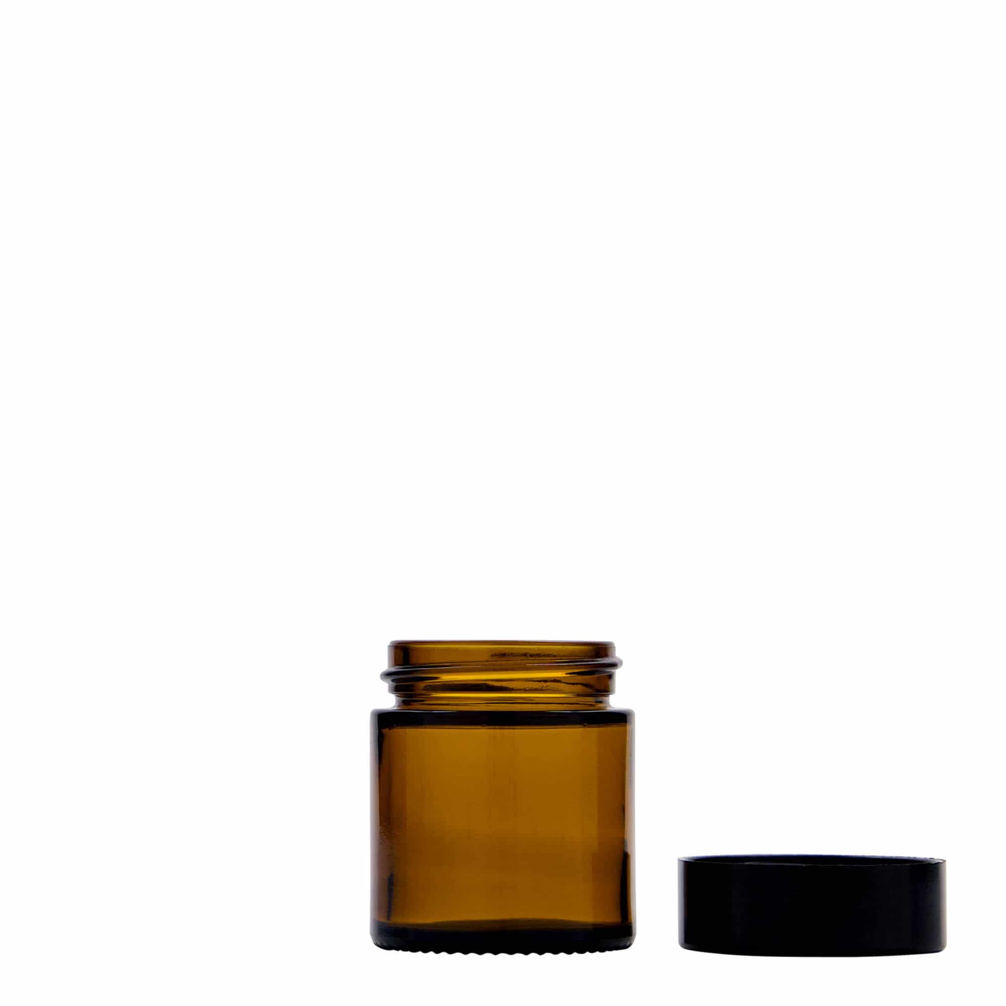 30 ml barattolo 'Brown Line', vetro, marrone, apertura: chiusura a vite