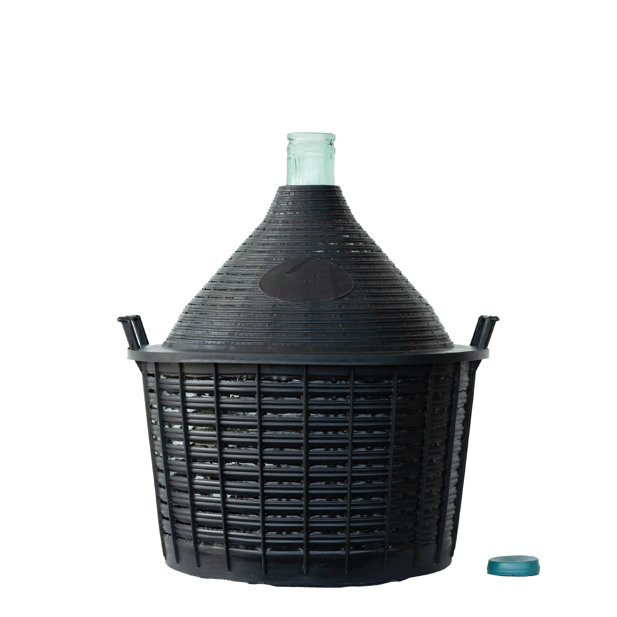Bombola a pallone da 25 l, collo stretto, vetro, bocca: coperchio a calotta Bombola a pallone da 25 l, collo stretto, vetro, bocca: coperchio a calotta