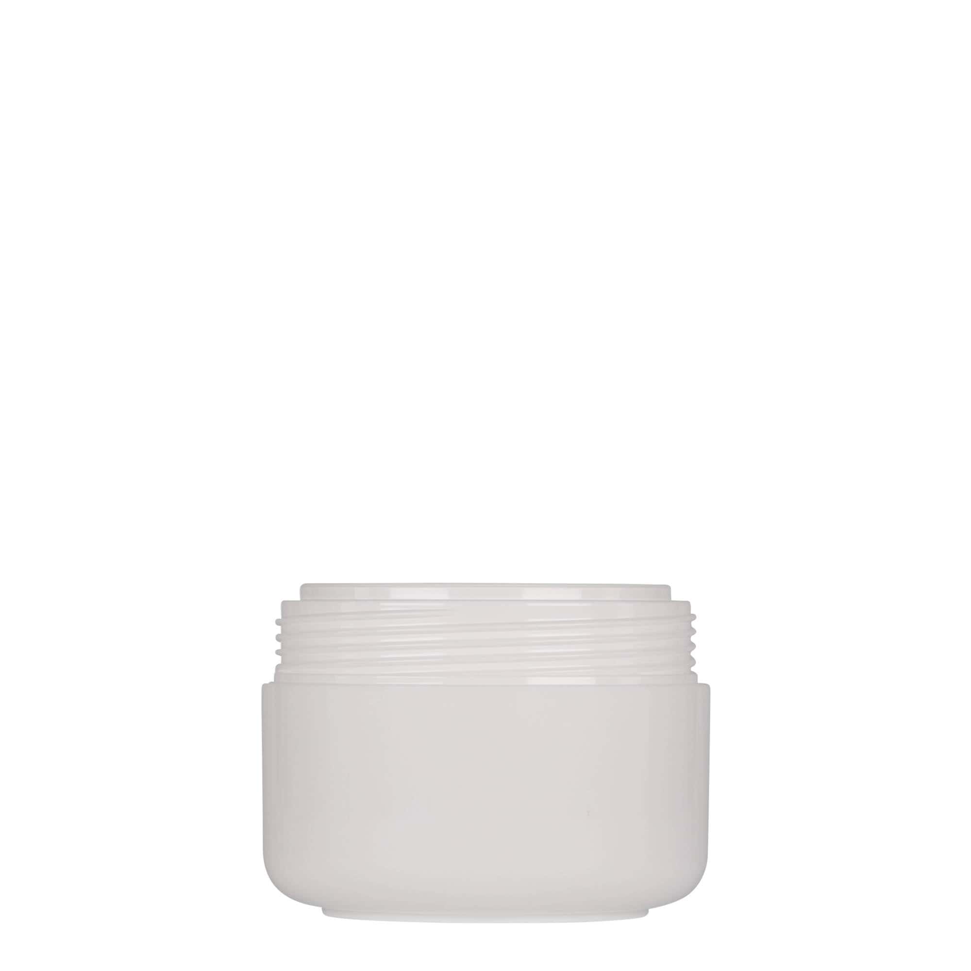 100 ml barattolo in plastica 'Bianca', PP, bianco, apertura: chiusura a vite