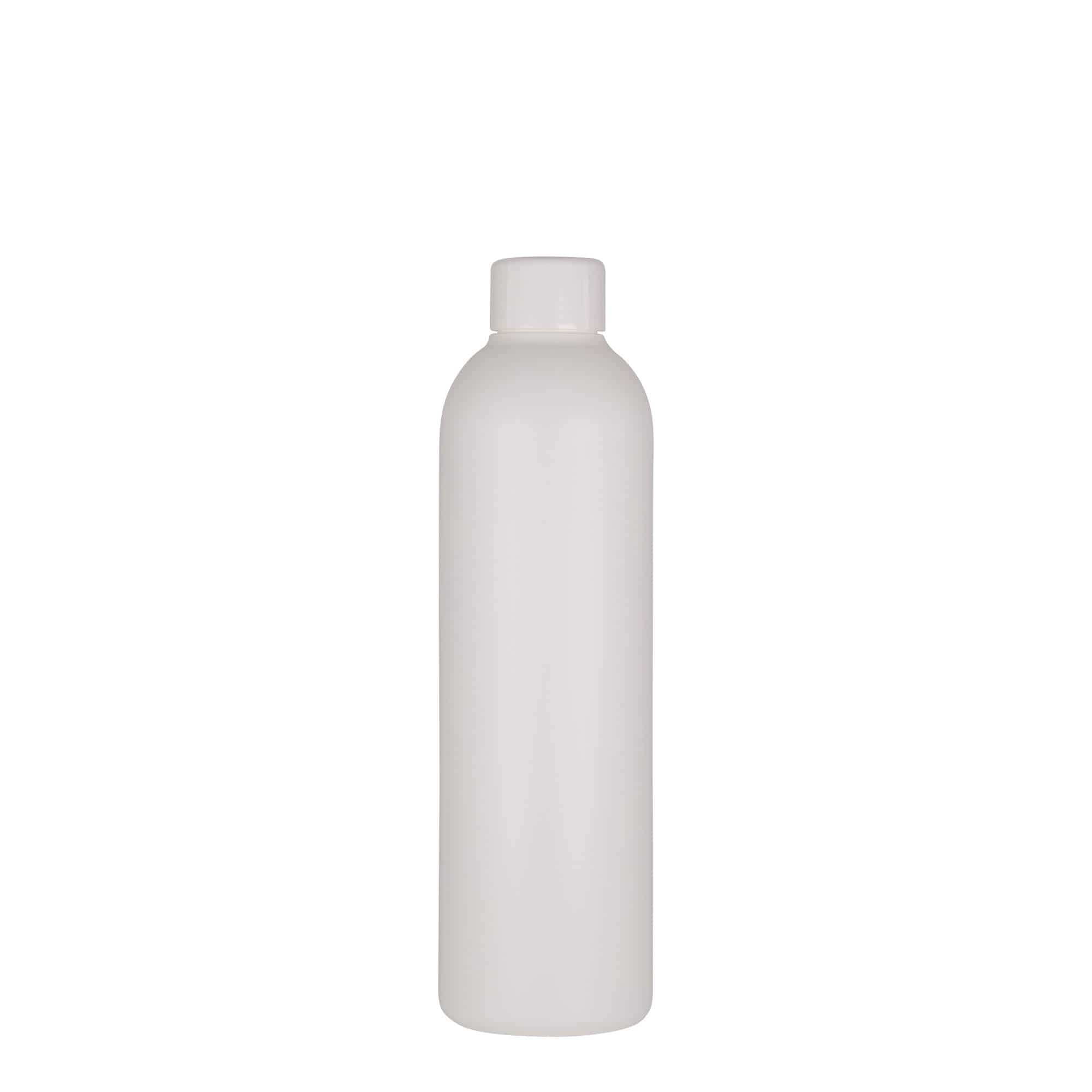 250 ml Flacone in plastica 'Tuffy', HDPE, bianco, imboccatura: GPI 24/410