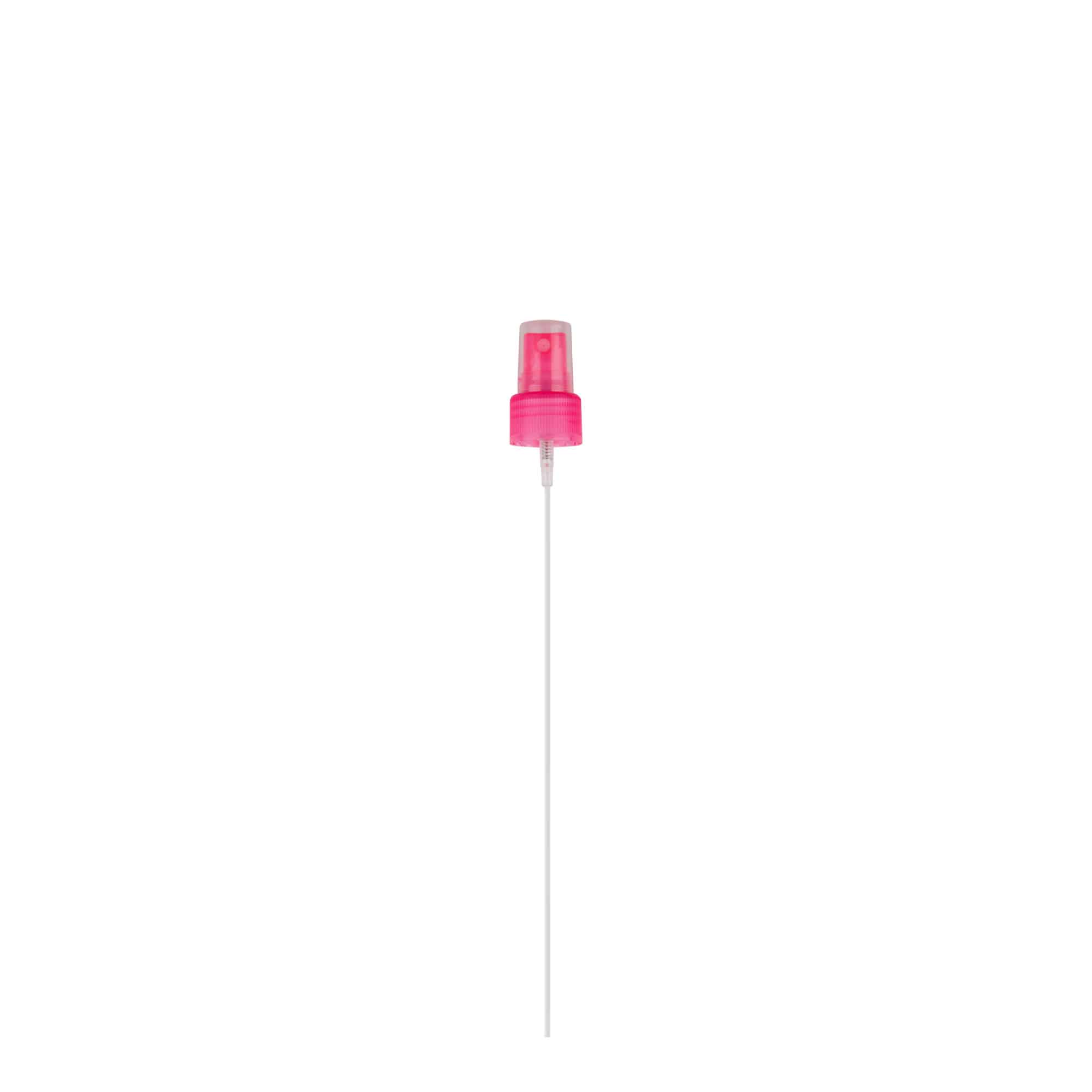 Tappo a vite con nebulizzatore spray, plastica PP, rosa, per bocca: 24/410