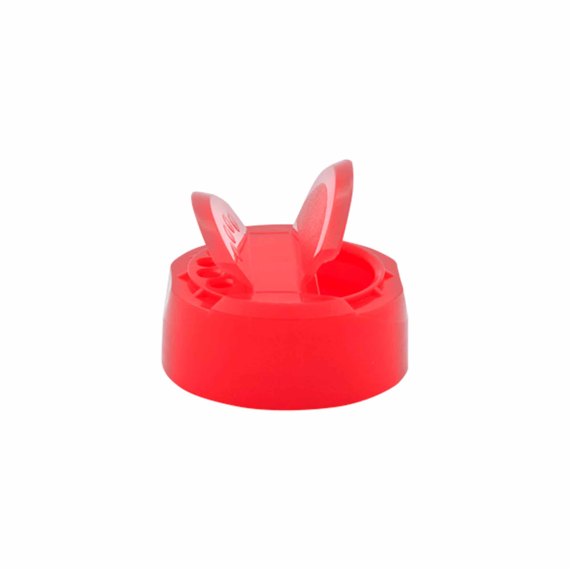 Tappo dosatore sale/pepe plastica PP, rosso, per imboccatura: GPI 38/400