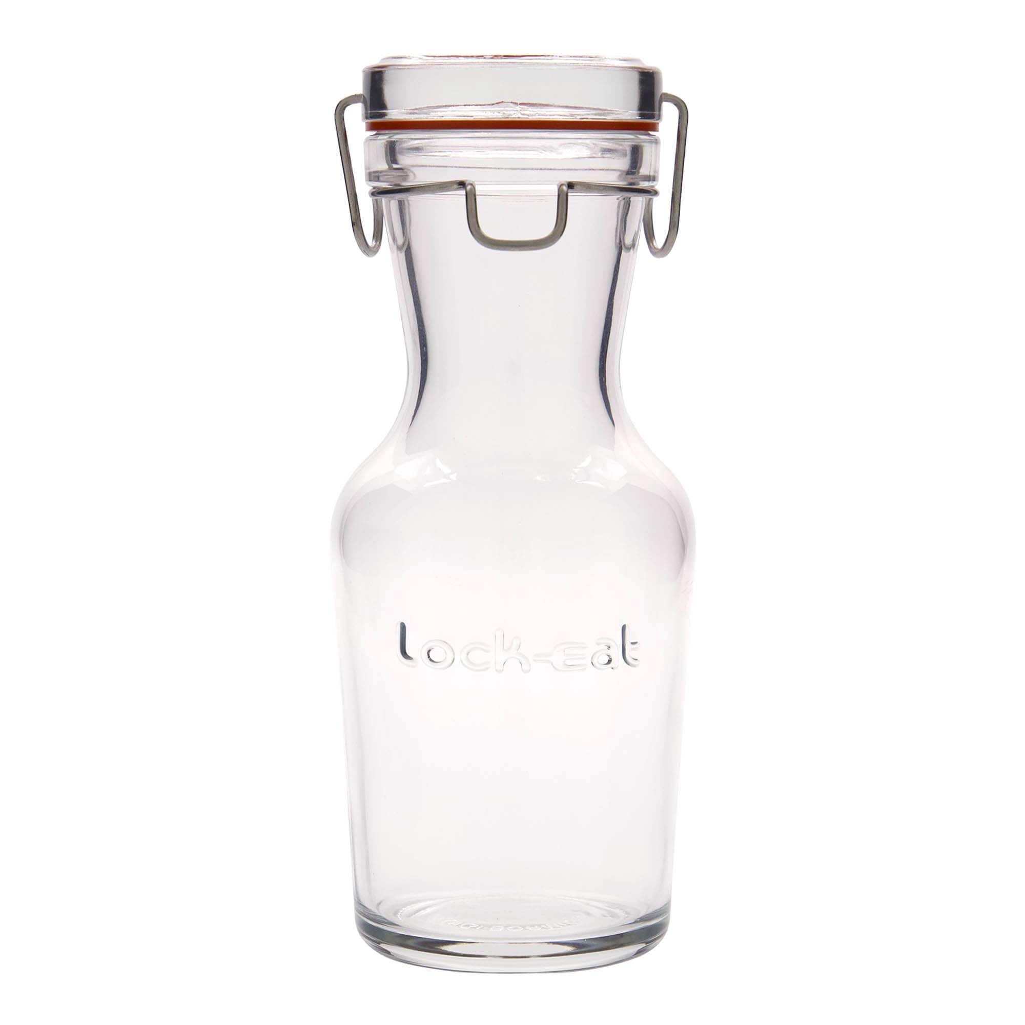 Bottiglia in vetro da 500 ml 'Lock-Eat', bocca: chiusura a gancio metallico