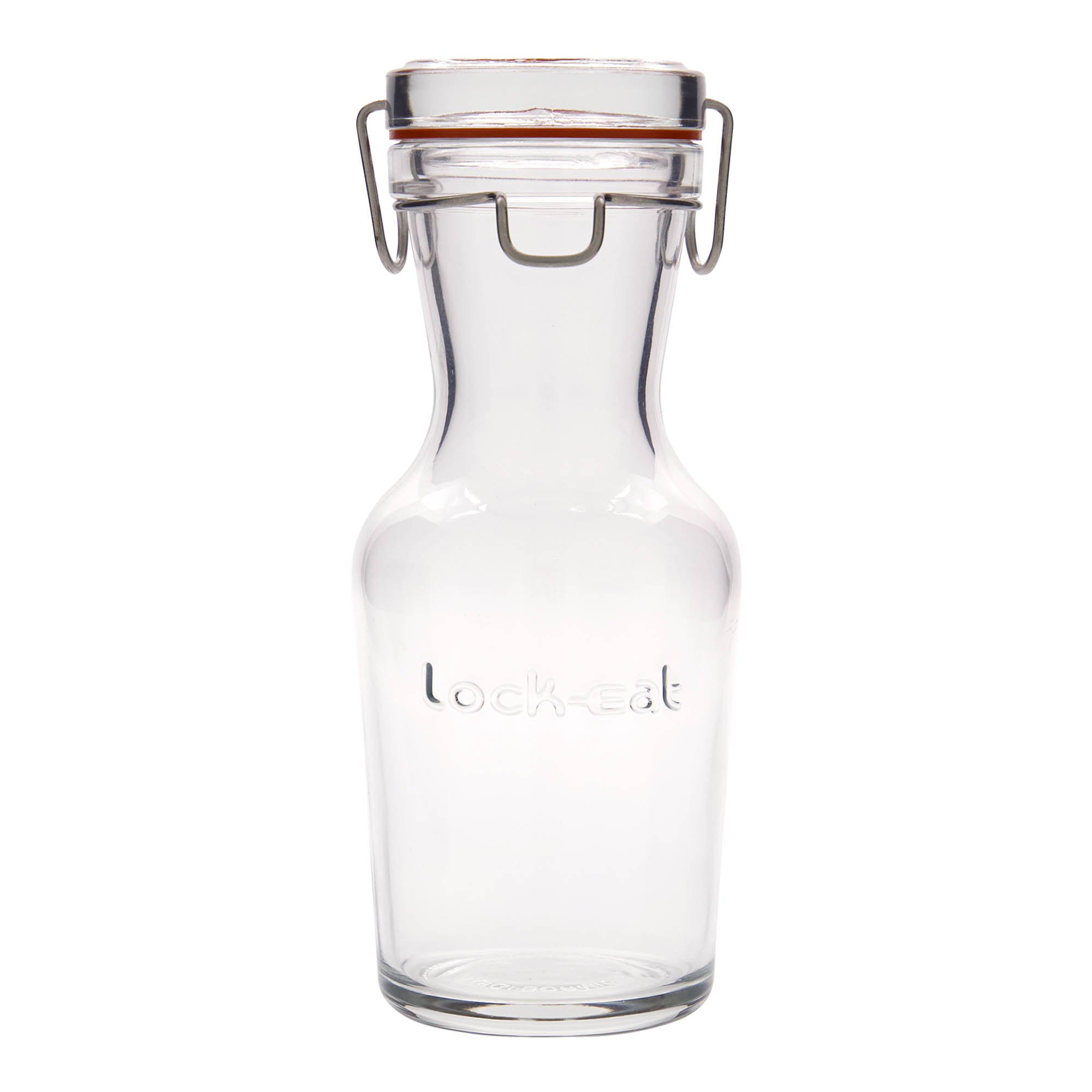 Bottiglia in vetro da 500 ml 'Lock-Eat', bocca: chiusura a gancio metallico