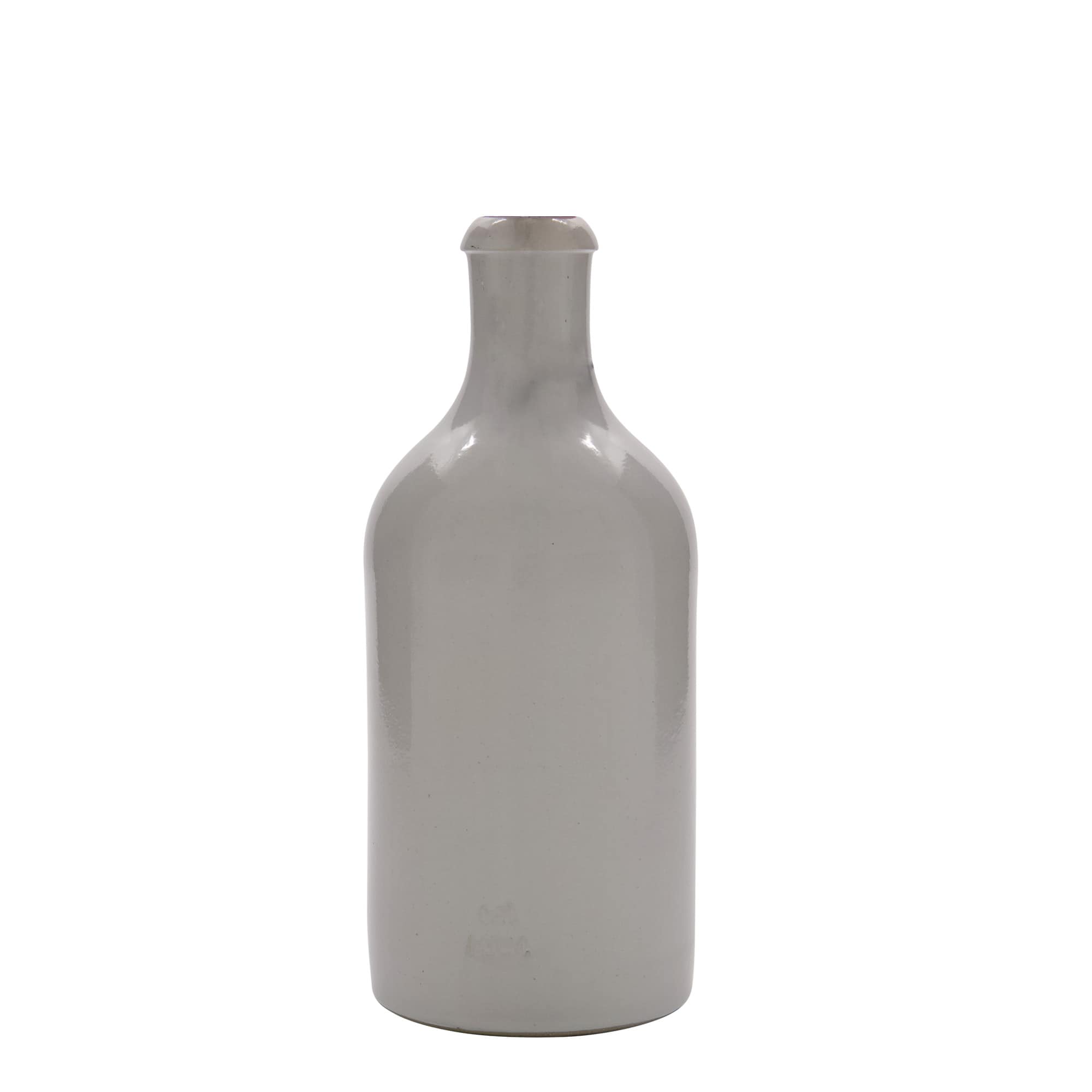 Boccale da 500 ml, gres, bianco, bocca: chiusura a gancio