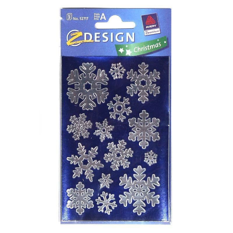 Adesivi Zweckform 'Fiocchi di neve', carta, argento
