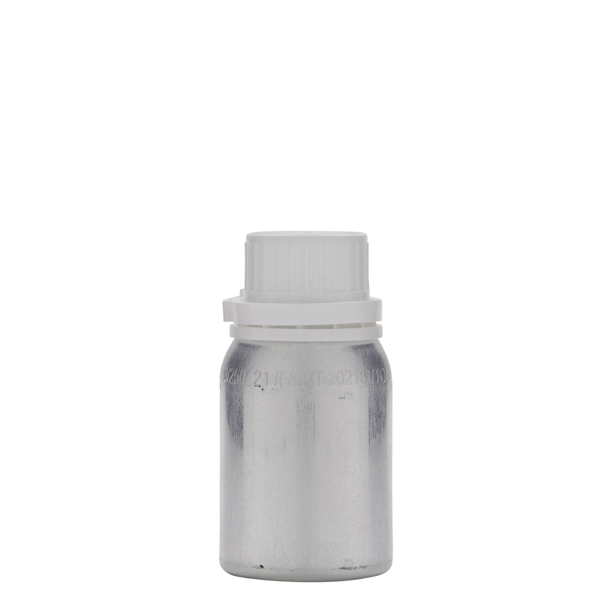 125 ml bottiglia in alluminio, metallo, argento, bocca: DIN 32