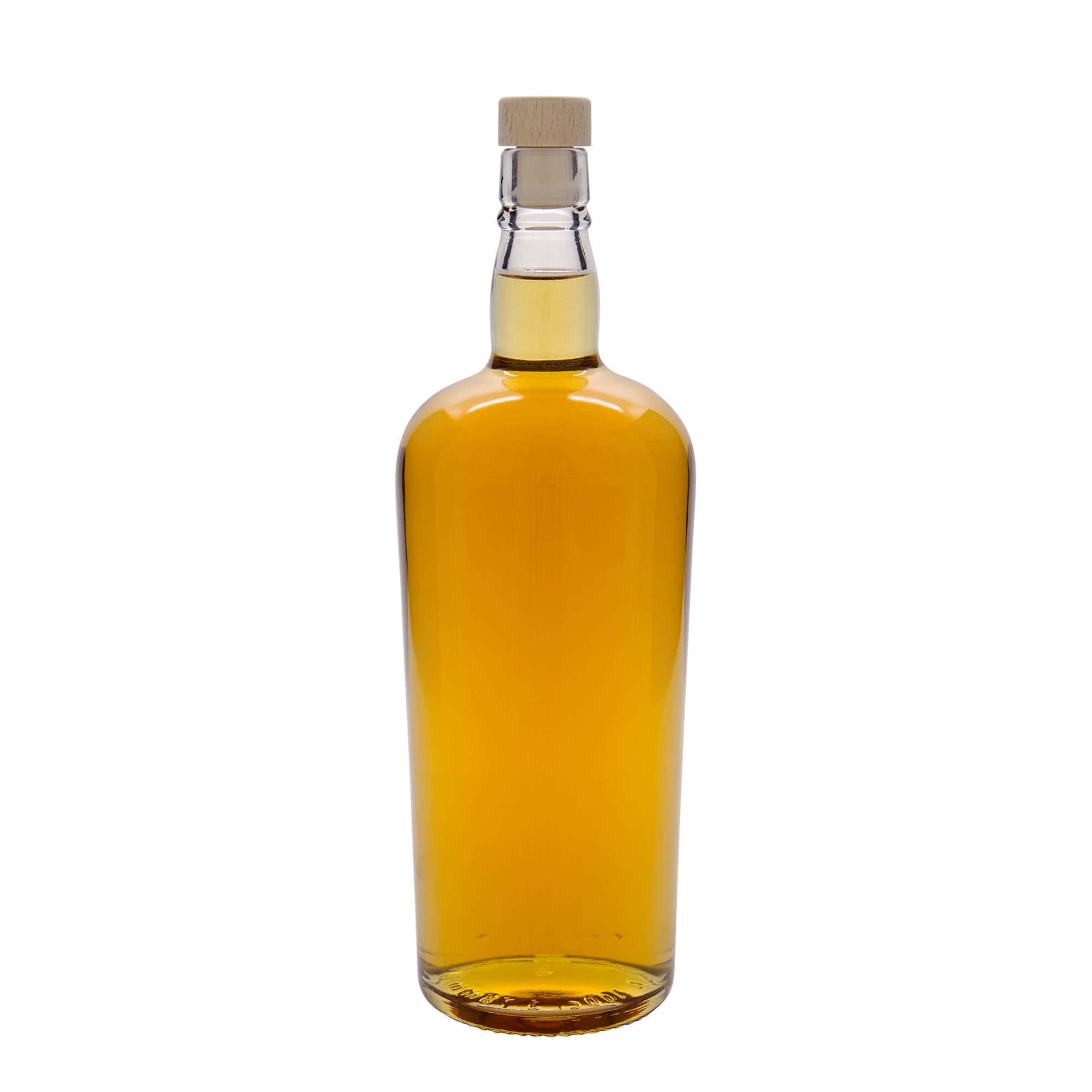 Bottiglia di vetro da 1000 ml 'Edinburgh', bocca: tappo in sughero Bottiglia di vetro da 1000 ml 'Edinburgh', bocca: tappo in sughero