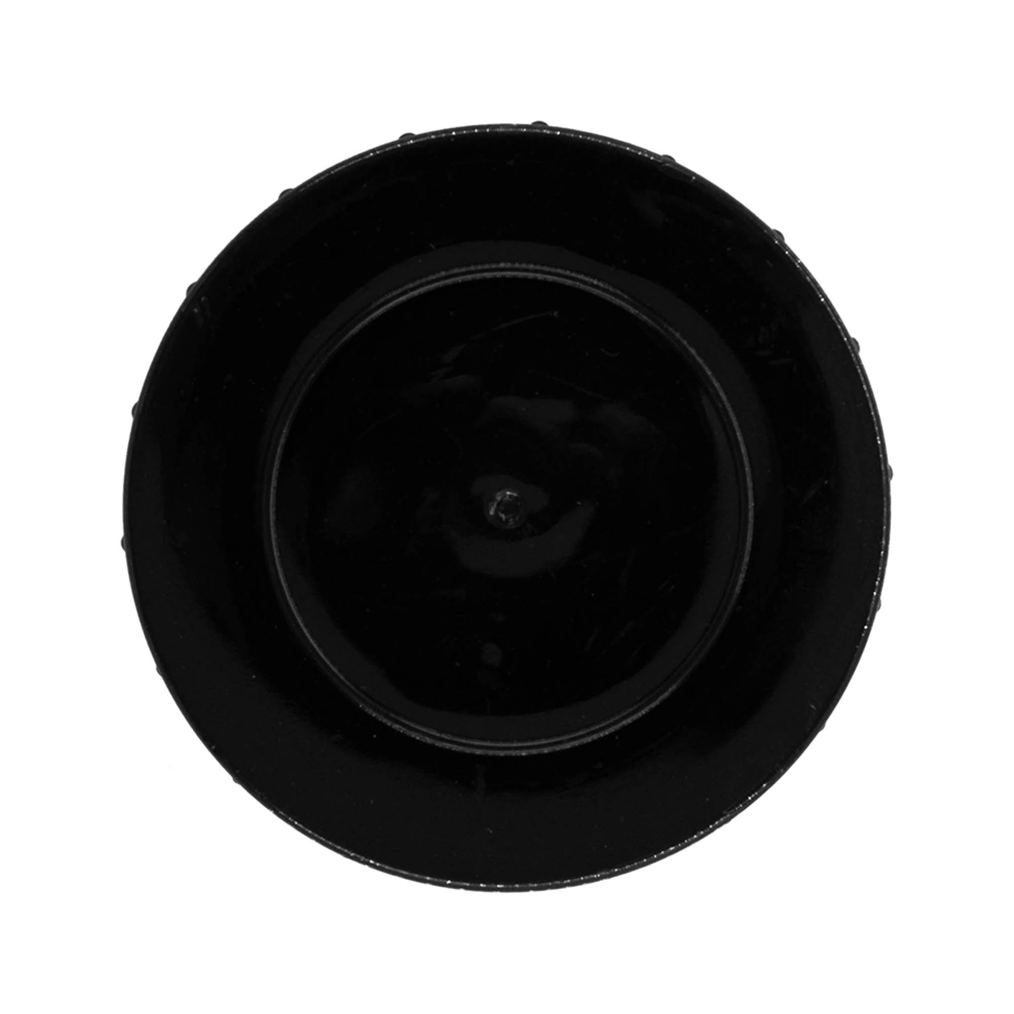 Chiusura a vite, plastica PP, nera, per bocca: DIN 68