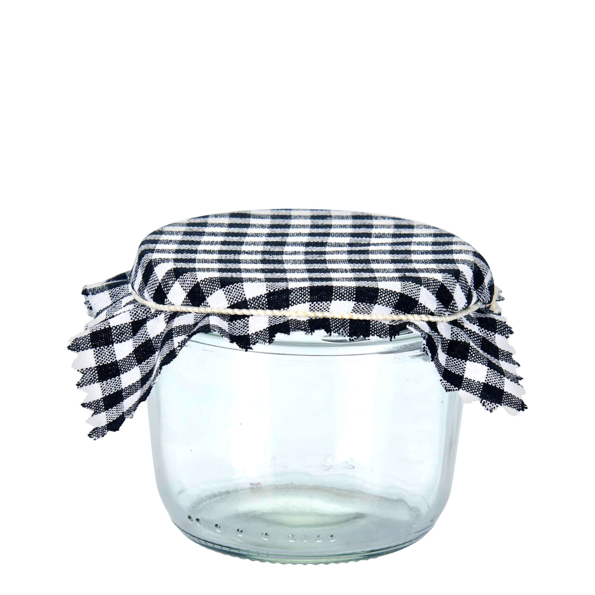 Tovaglietta quadrata a quadretti 12x12, tessuto, nero, apertura: TO38-TO53