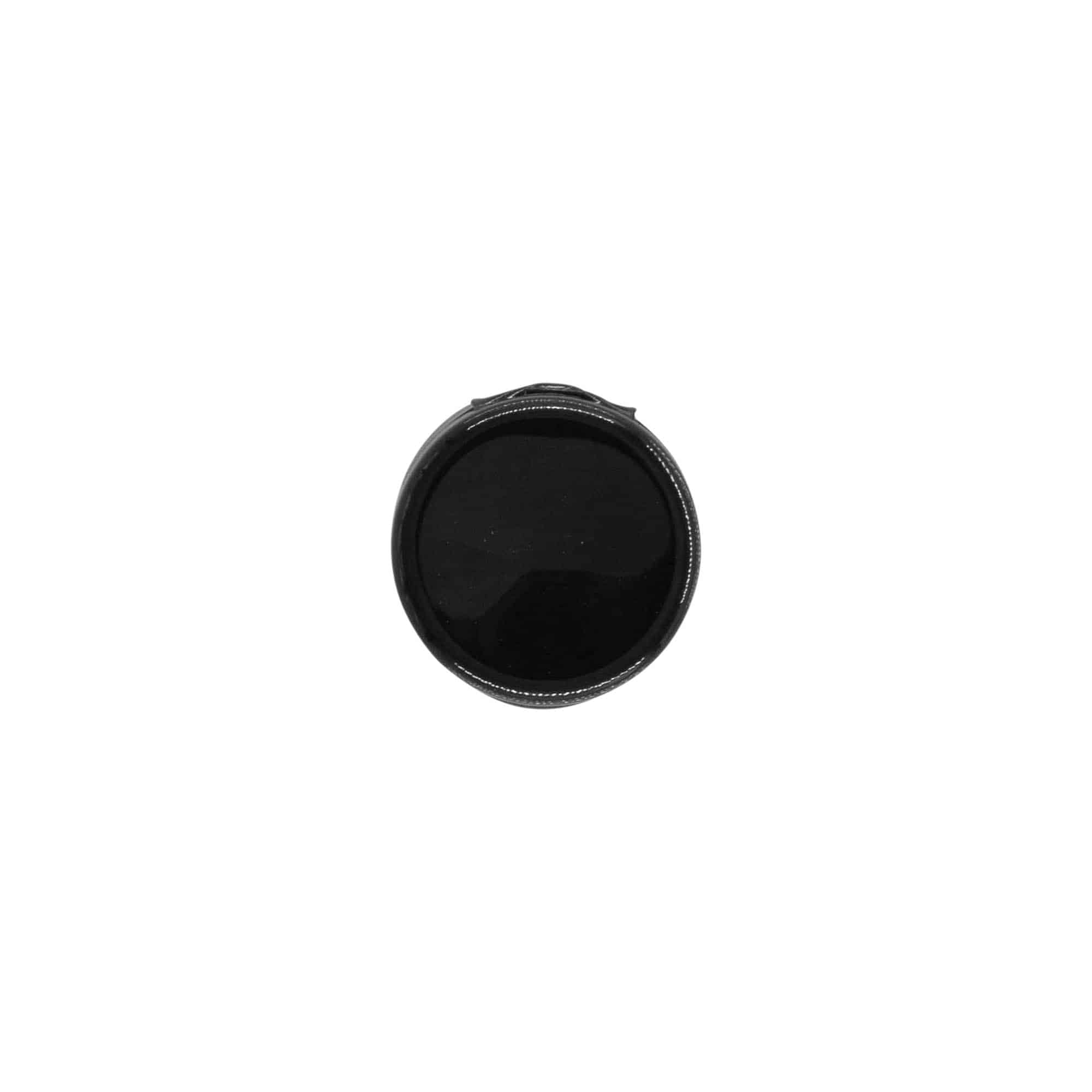 Tappo a vite con cerniera Flip-Top, plastica PP, nera, per imboccatura: 20/410