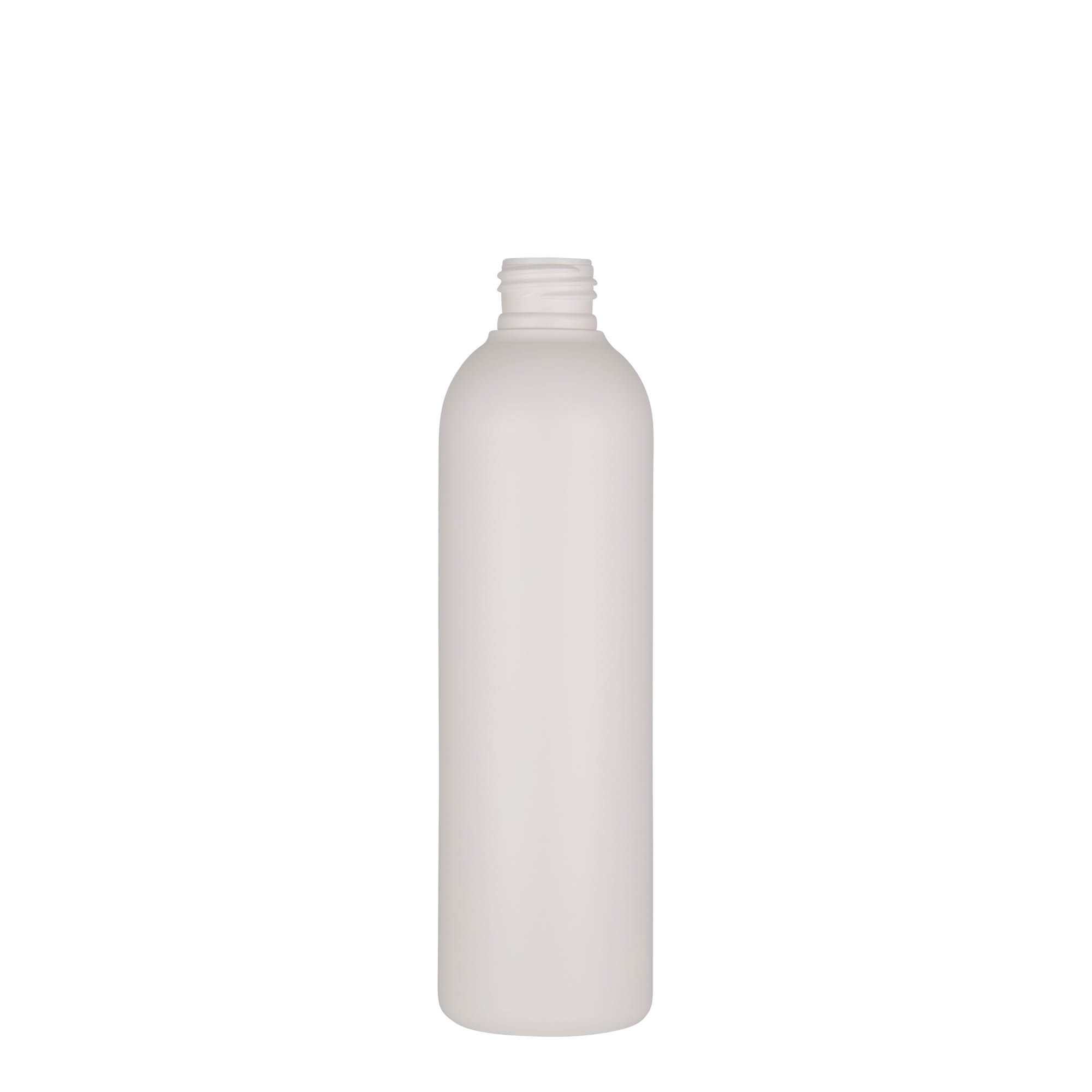Bottiglia in plastica da 250 ml 'Tuffy', HDPE, bianca, bocca: 24/410 Bottiglia in plastica da 250 ml 'Tuffy', HDPE, bianca, bocca: 24/410