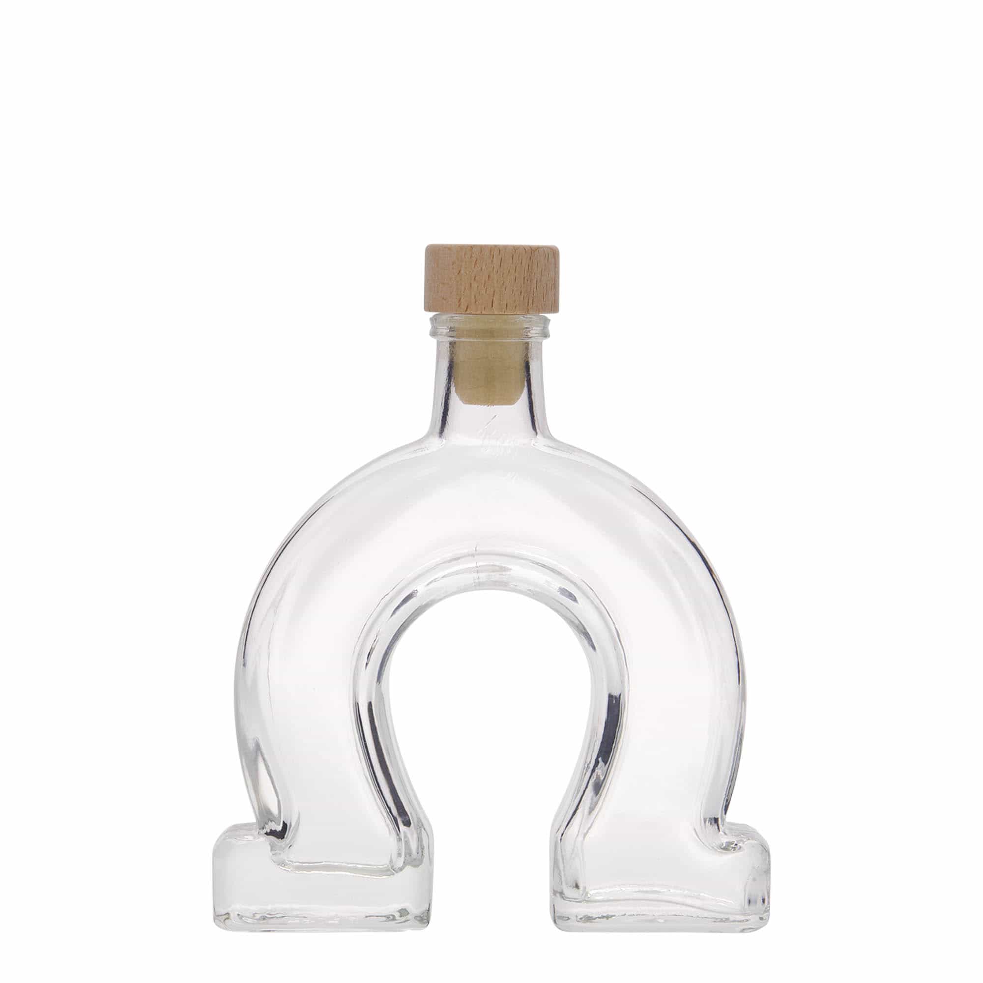 100 ml Bottiglia di vetro 'Ferro di cavallo', imboccatura: fascetta