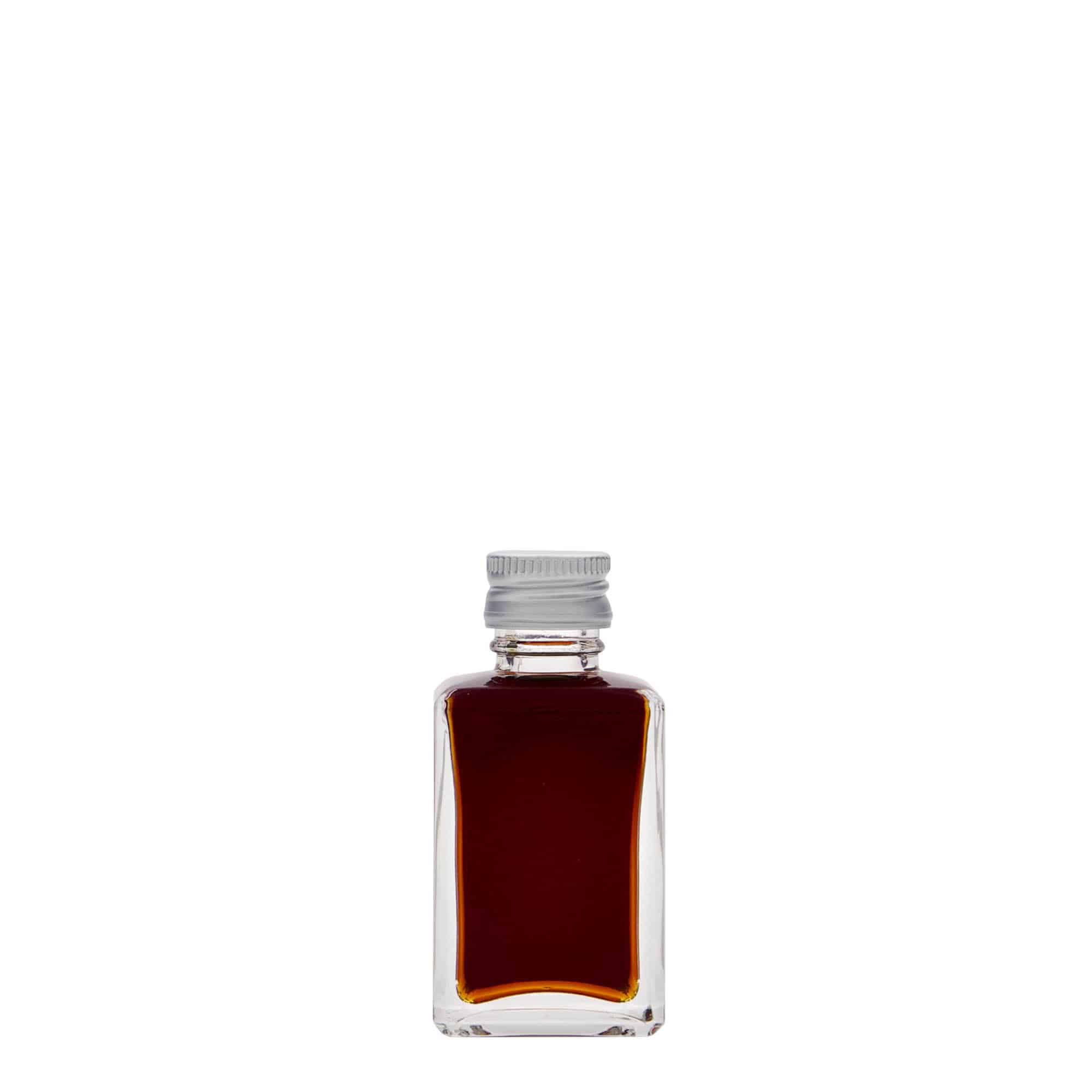 30 ml Bottiglia di vetro 'Tamme', quadrata, vetro, imboccatura: PP 18