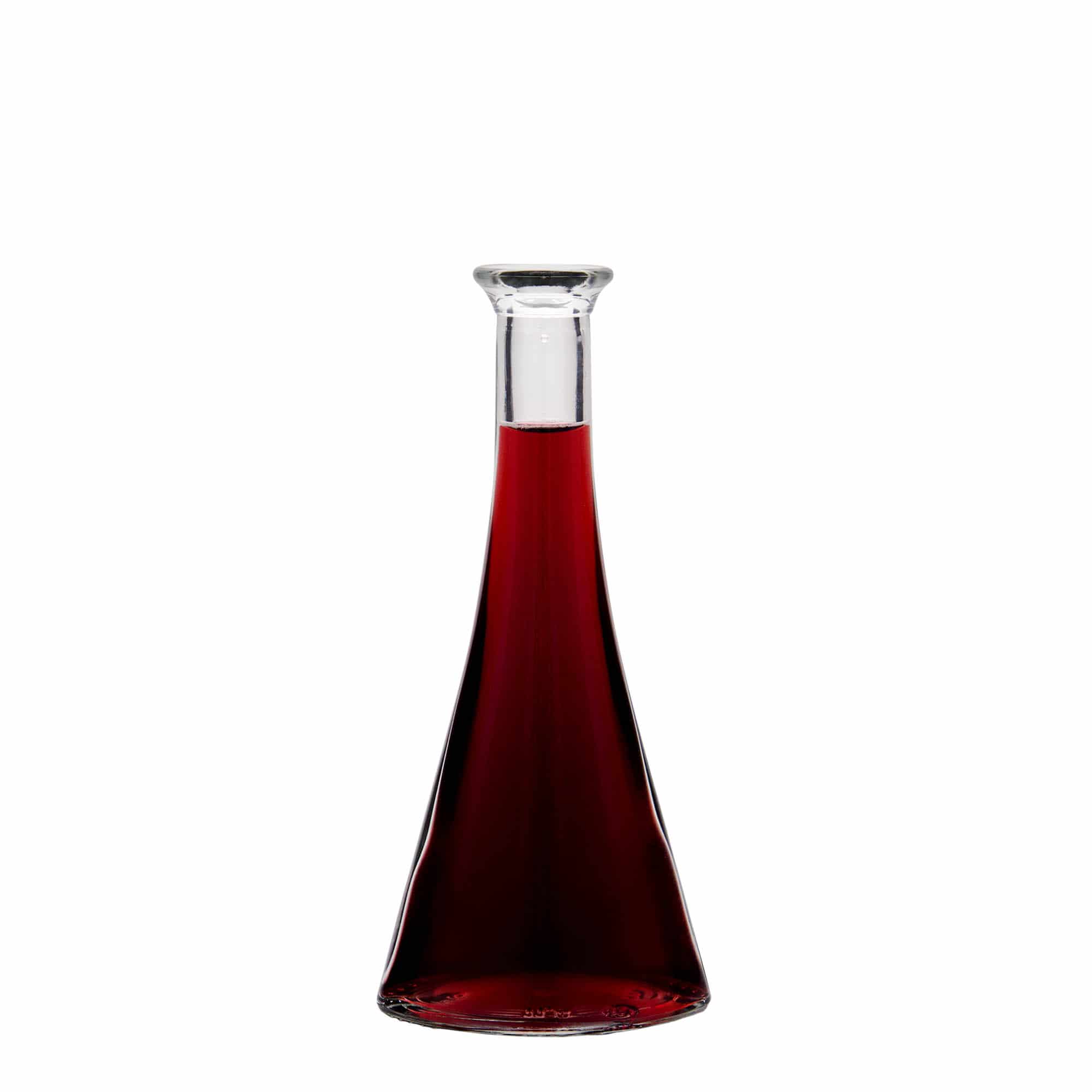 100 ml Bottiglia di vetro 'Veronica', semicircolare, imboccatura: fascetta
