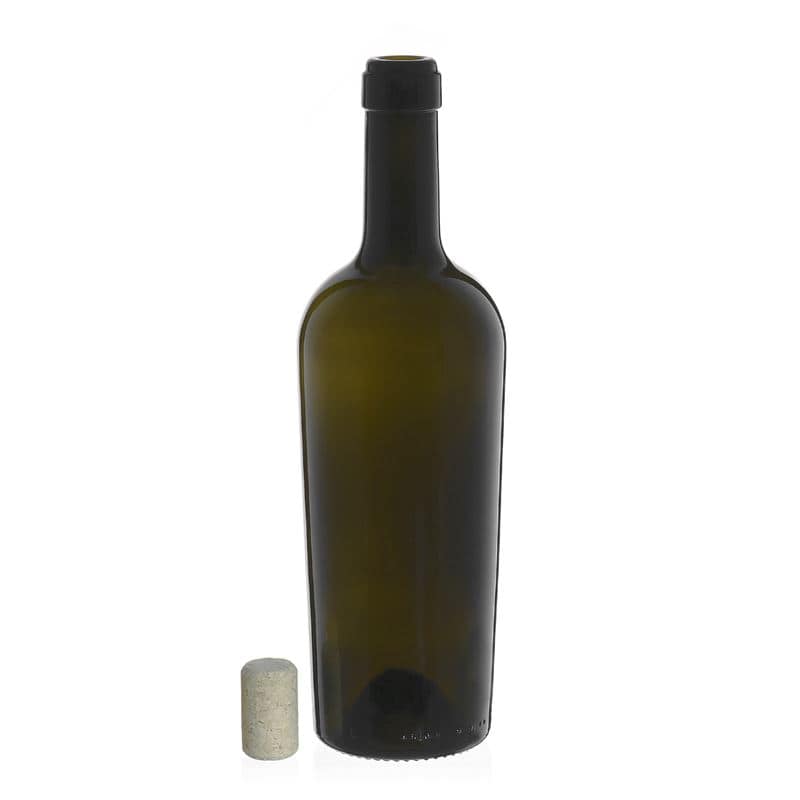 750 ml Bottiglia da vino 'Imperiale', verde antico, imboccatura: fascetta