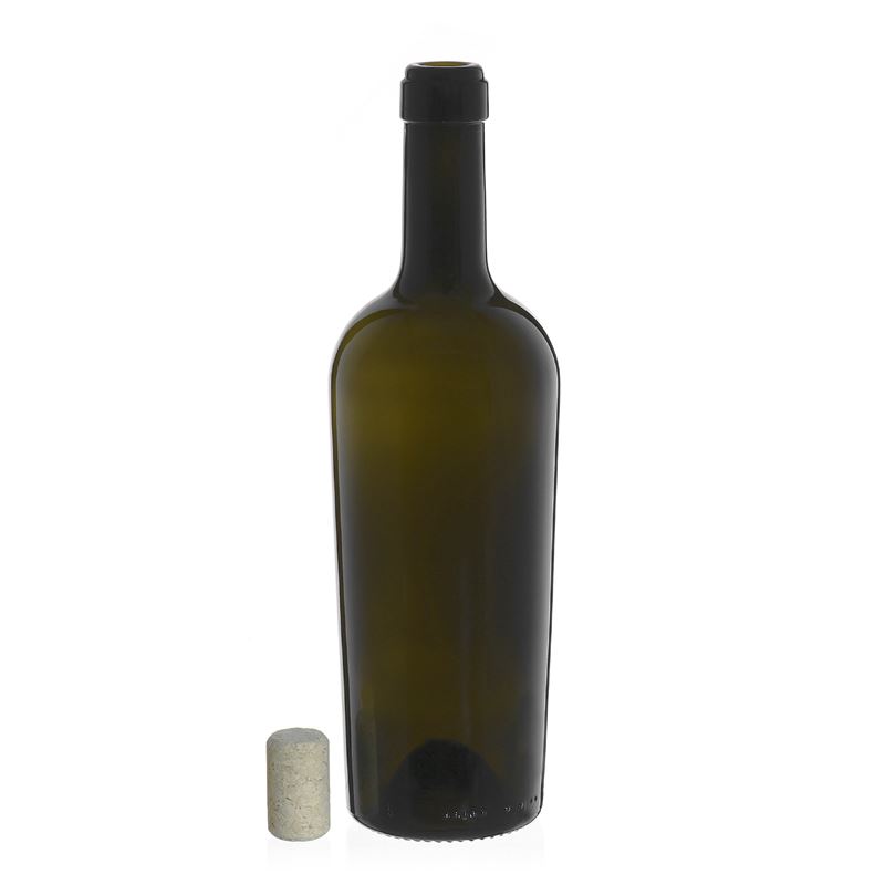 750 ml Bottiglia da vino 'Imperiale', verde antico, imboccatura: fascetta