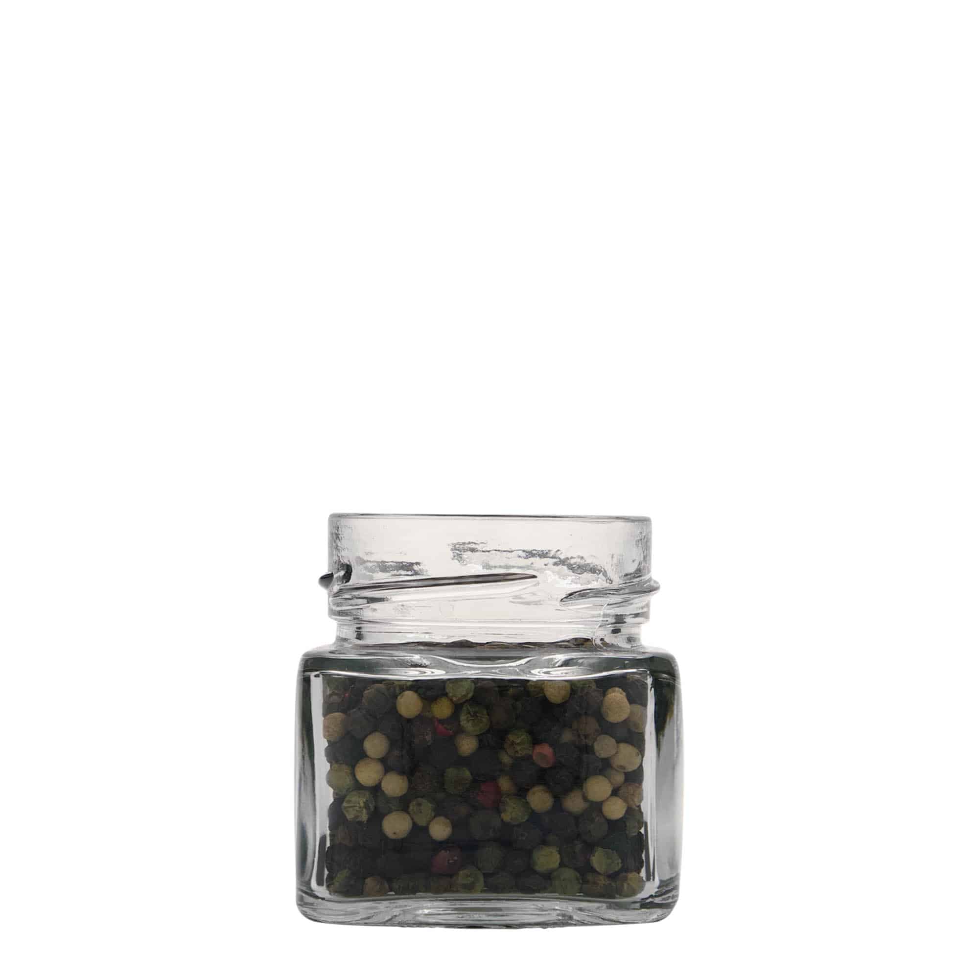 106 ml barattolo quadrato 'Ikarus', bocca: Deep-Twist-Off (DTO 58)