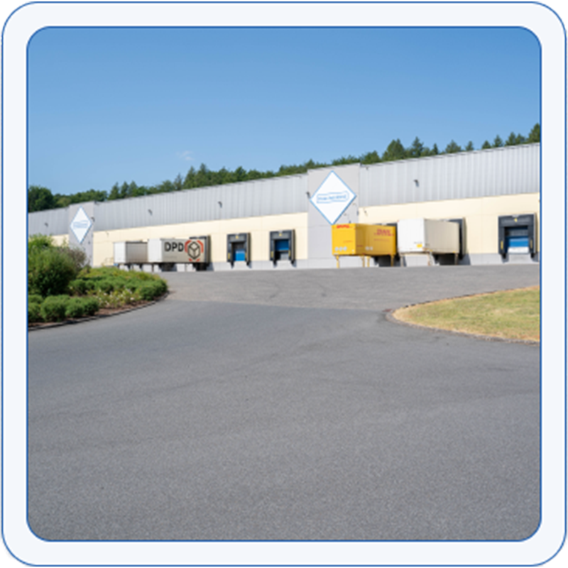 Centro logistico di Ransbach Vista esterna del centro logistico di Ransbach-Baumbach