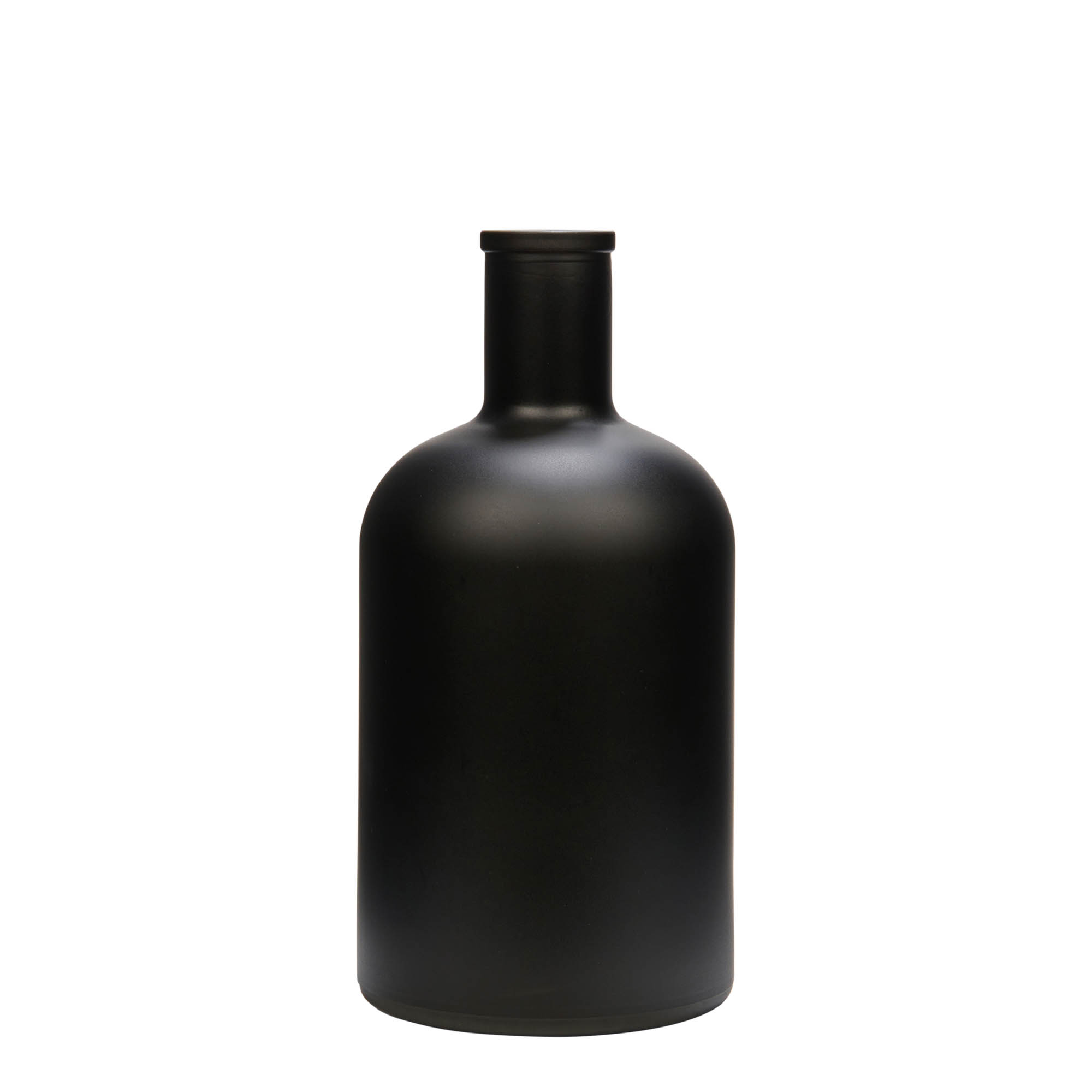 Bottiglia di vetro da 700 ml 'Gerardino', nera, bocca: tappo di sughero Bottiglia di vetro da 700 ml 'Gerardino', nera, bocca: tappo di sughero