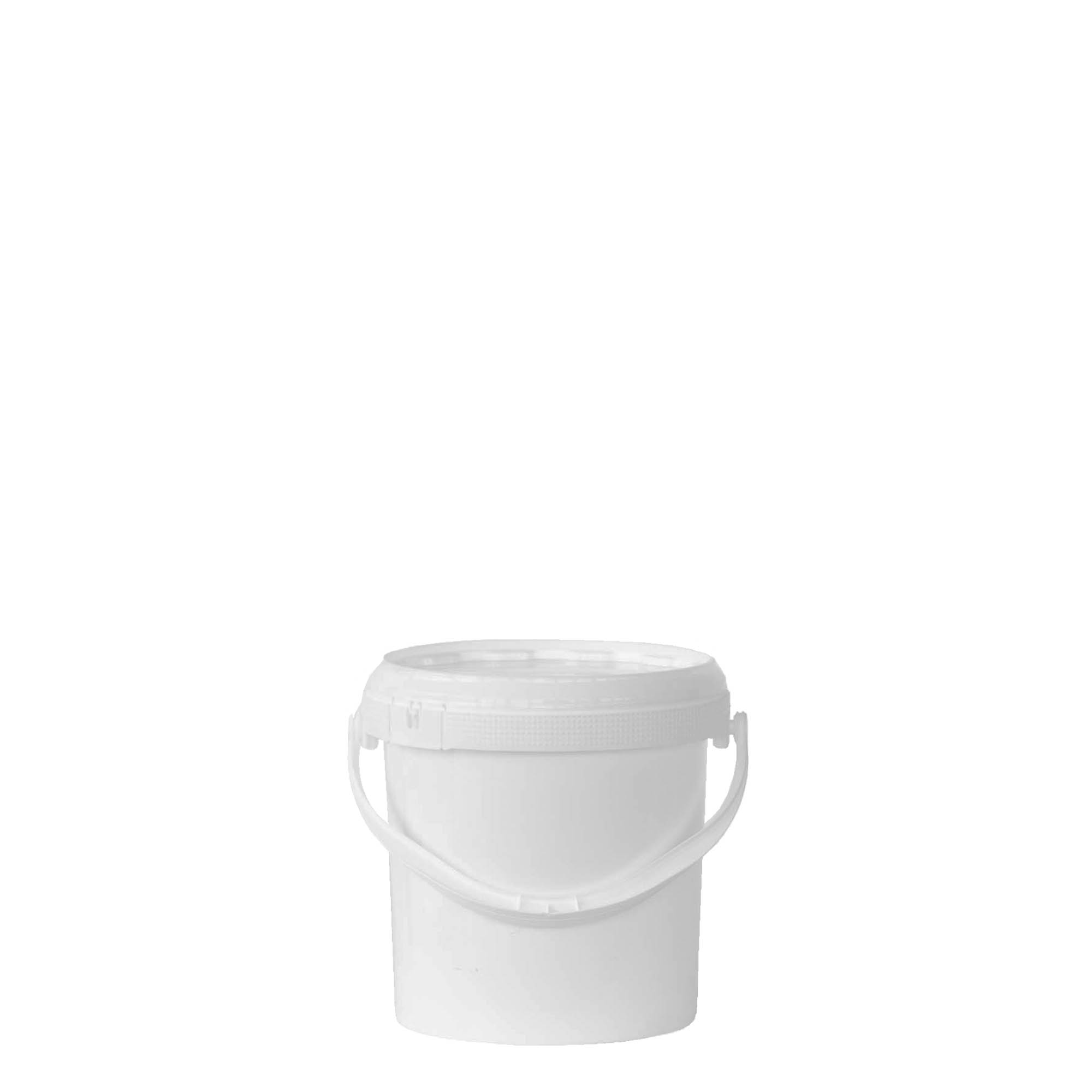 1 secchio da 1 l, plastica PP, bianco