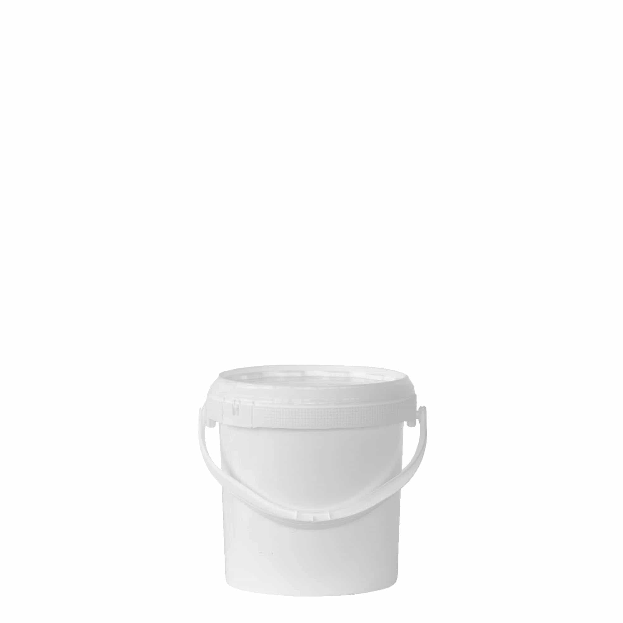 1 secchio da 1 l, plastica PP, bianco