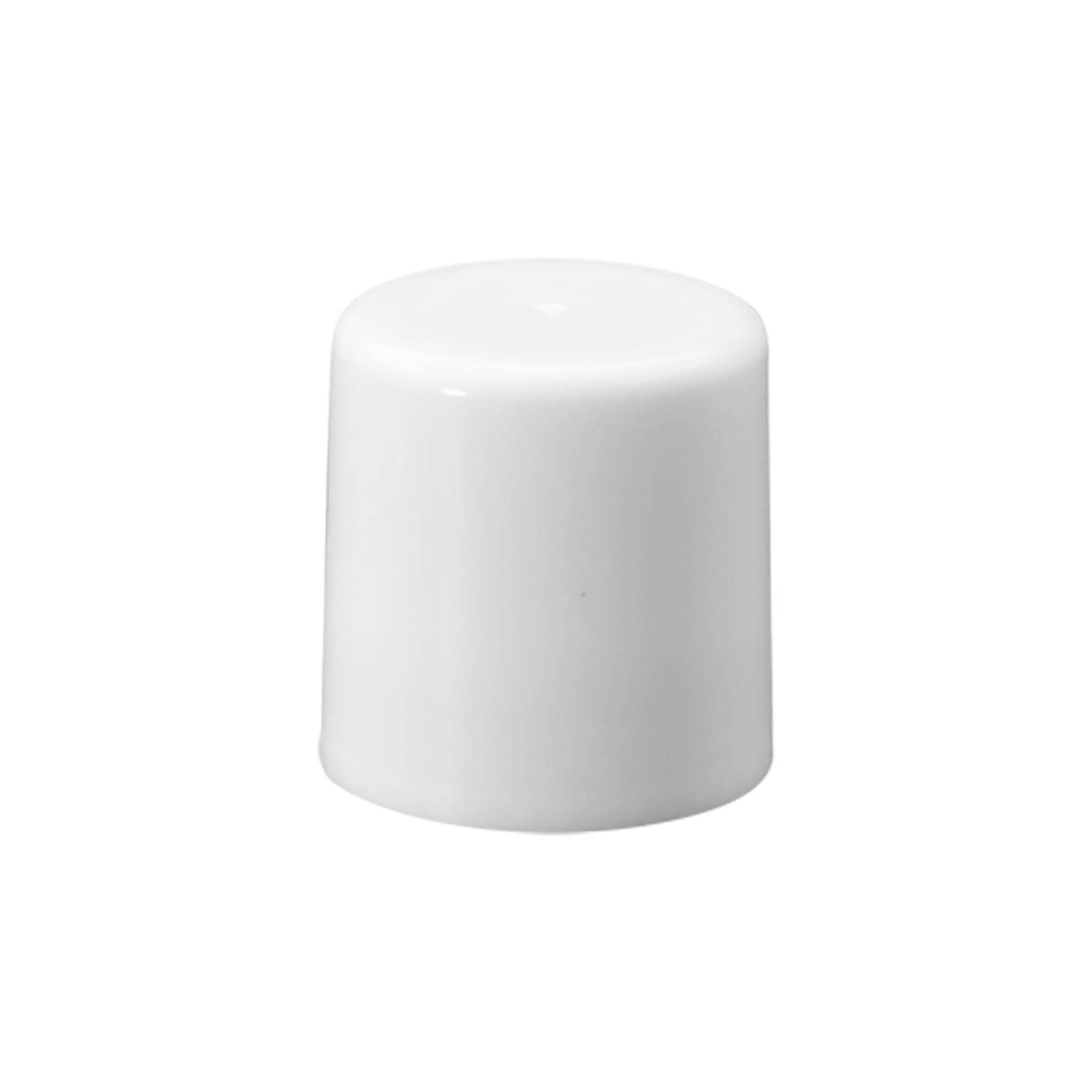 Tappo per flacone roll-on da 50 ml, plastica PP, bianco, per bocca: chiusura a vite