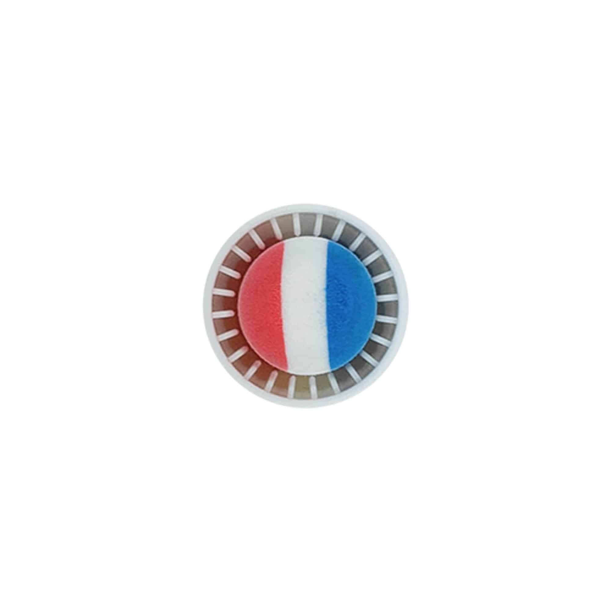 Tappo a vite 19 mm 'Francia', plastica, multicolore, per bocca: sughero Tappo a vite 19 mm 'Francia', plastica, multicolore, per bocca: sughero