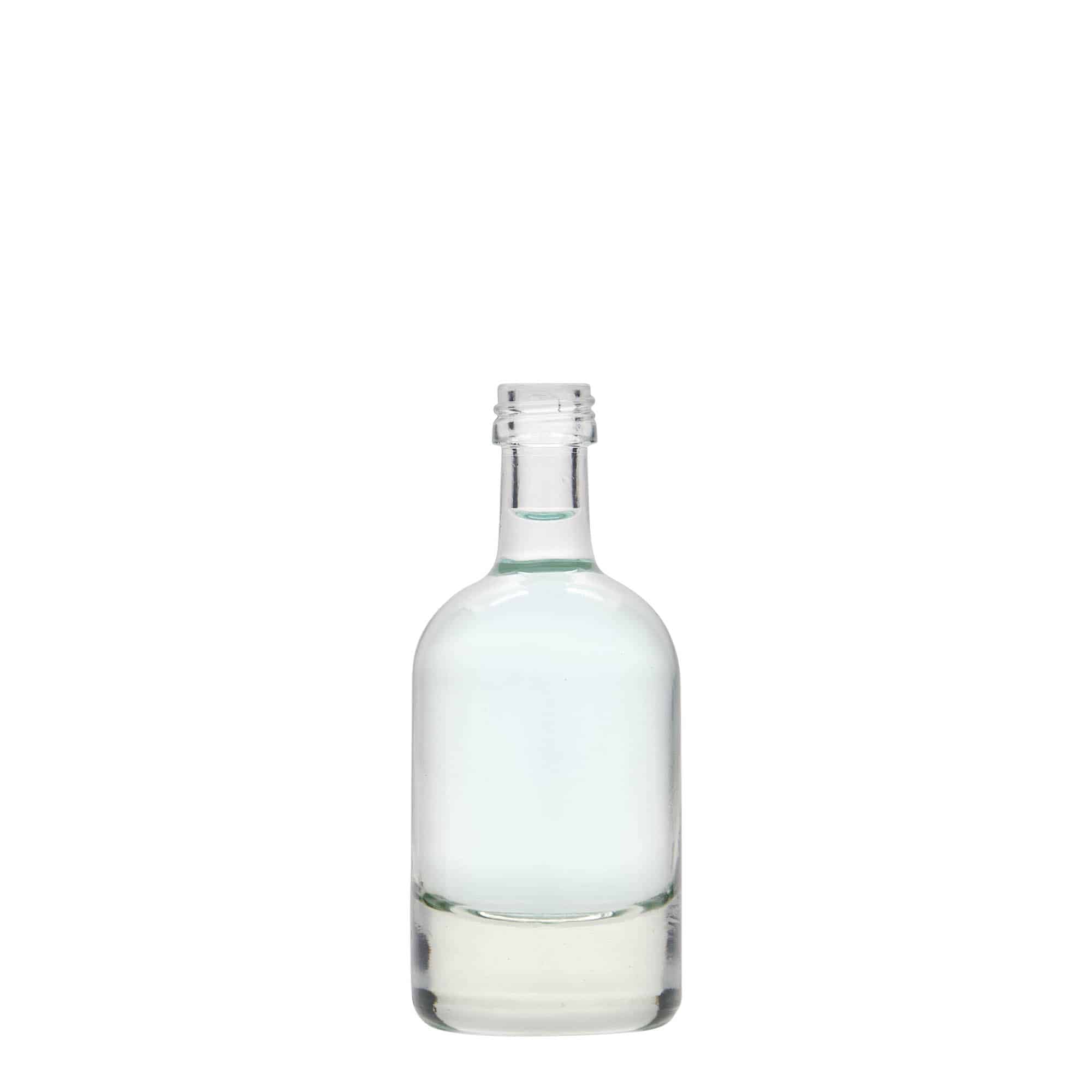 Bottiglia di vetro da 50 ml 'Linea Uno', bocca: PP 18 Bottiglia di vetro da 50 ml 'Linea Uno', bocca: PP 18