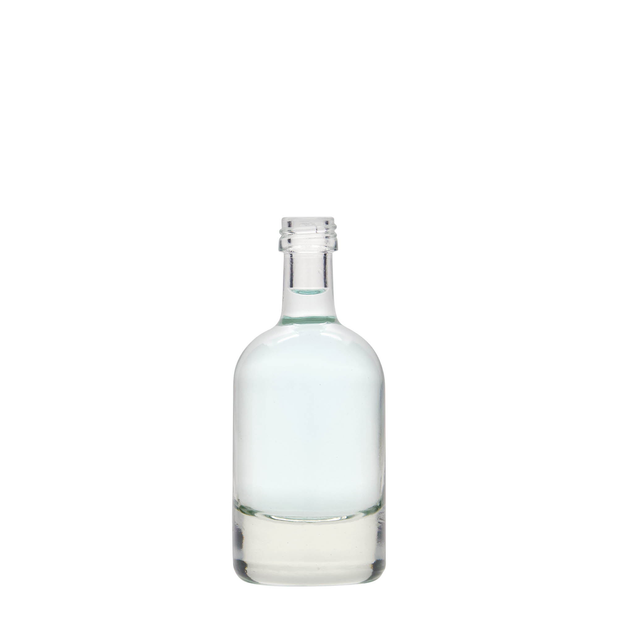 Bottiglia di vetro da 50 ml 'Linea Uno', bocca: PP 18 Bottiglia di vetro da 50 ml 'Linea Uno', bocca: PP 18