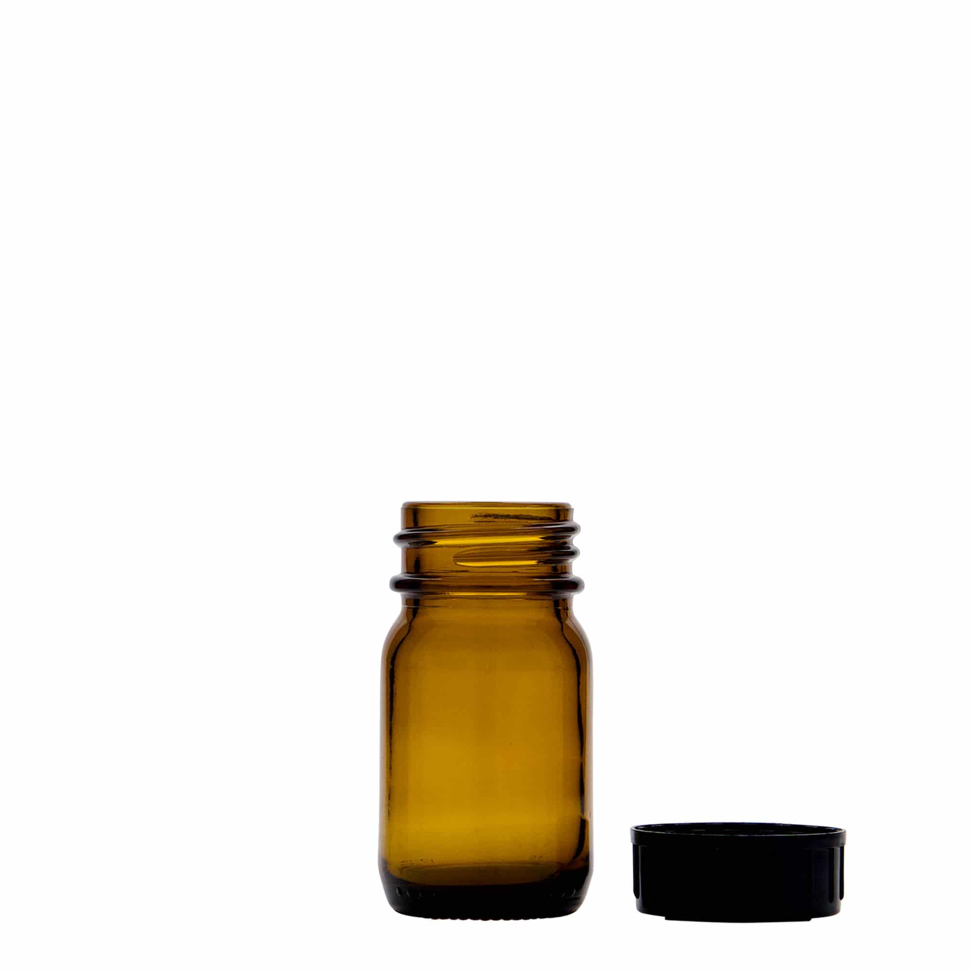 30 ml bottiglia a collo largo, marrone, bocca: DIN 32