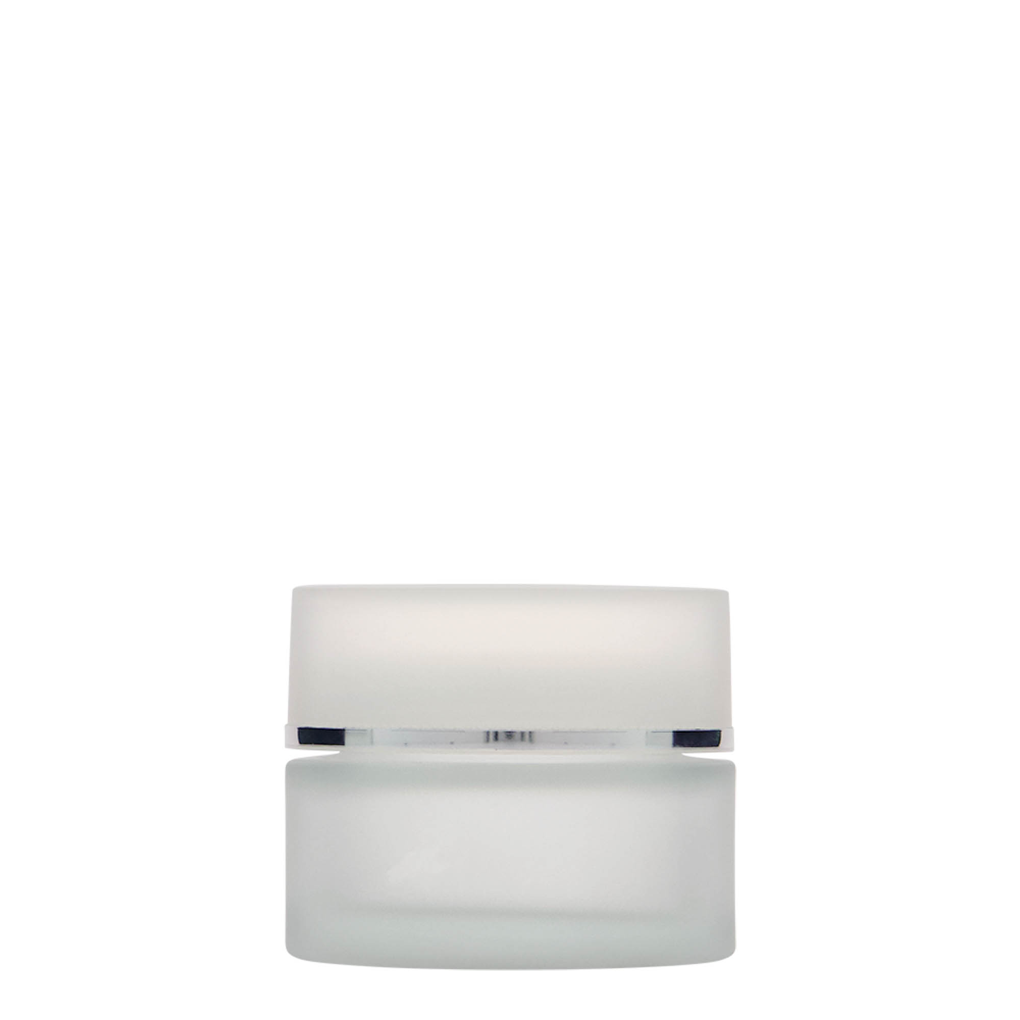 50 ml barattolo 'Edizione Platino', vetro, ghiacciato, bocca: chiusura a vite 50 ml barattolo 'Edizione Platino', vetro, ghiacciato, bocca: chiusura a vite