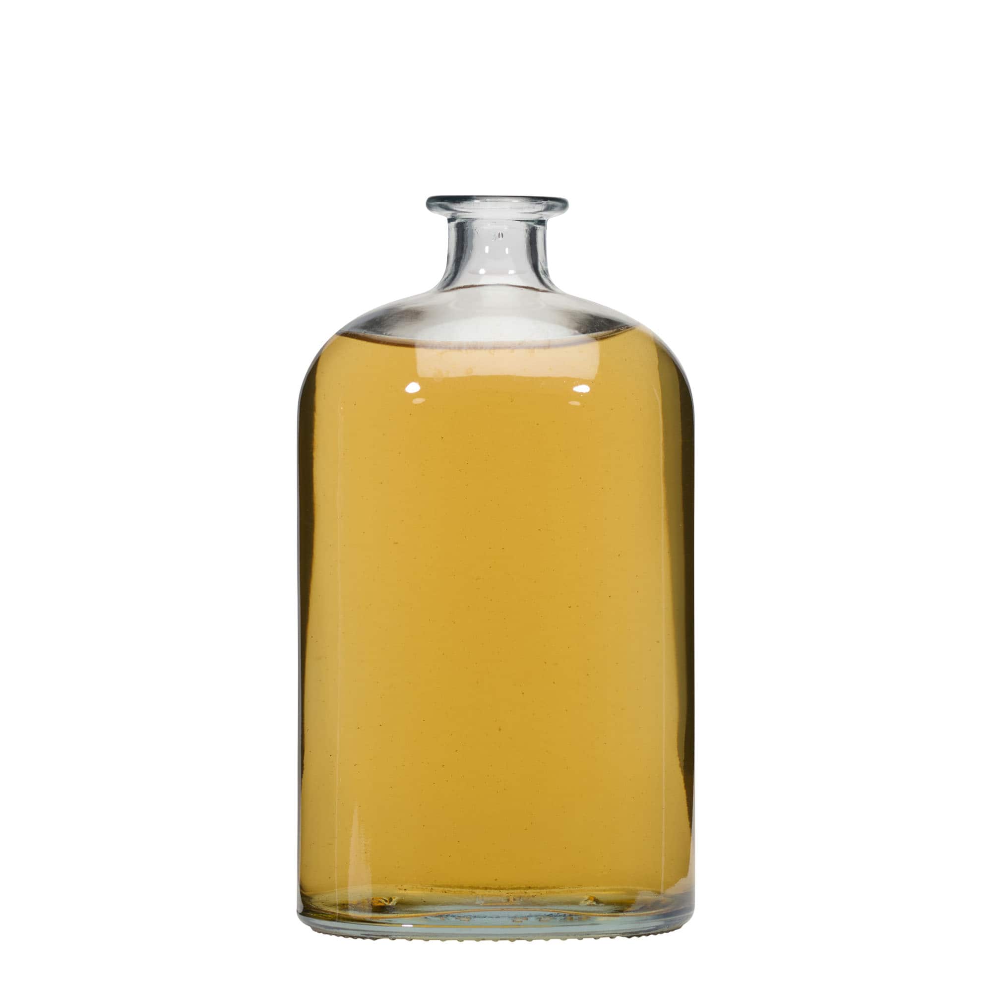 1.000 ml Bottiglia di vetro 'Ei', ovale, imboccatura: fascetta 1.000 ml Bottiglia di vetro 'Ei', ovale, imboccatura: fascetta