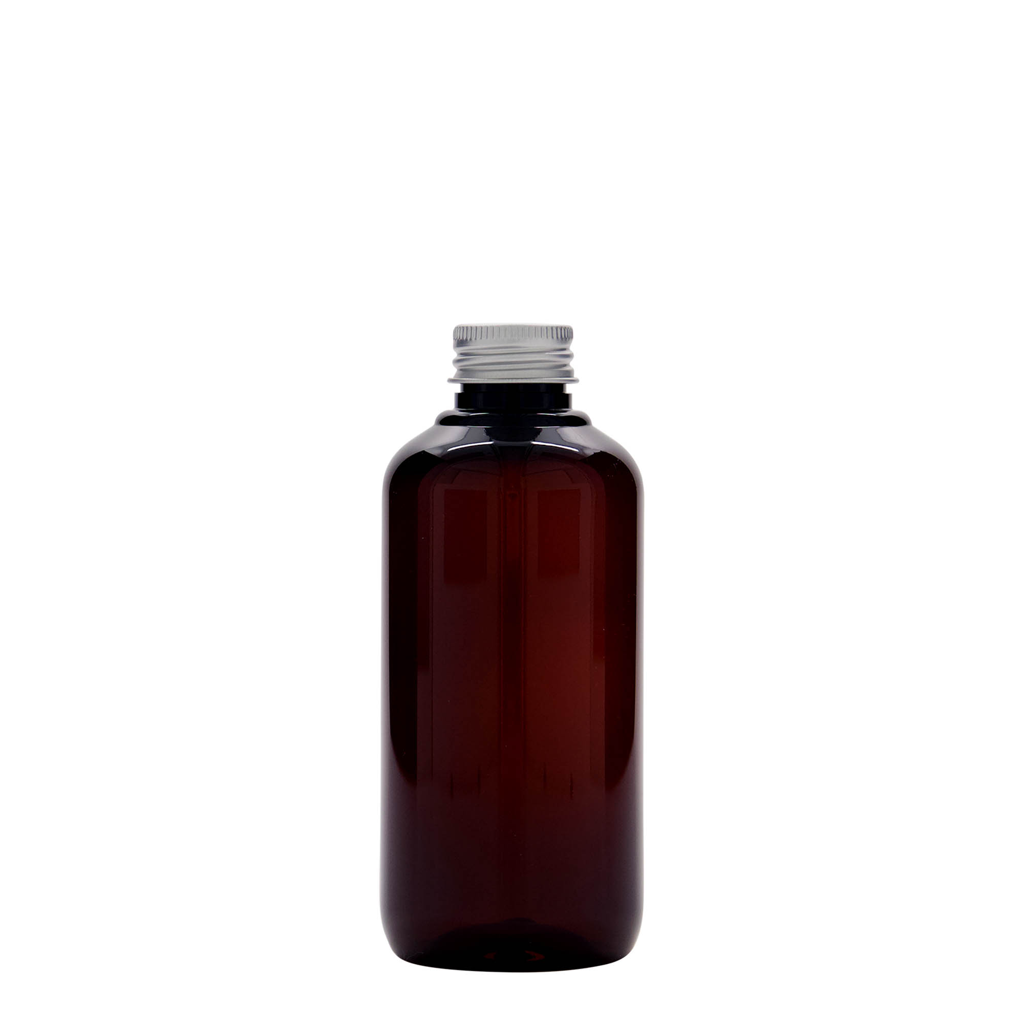 Bottiglia in plastica riciclata da 200 ml 'Victor's Best', PCR, marrone, bocca: 24/410