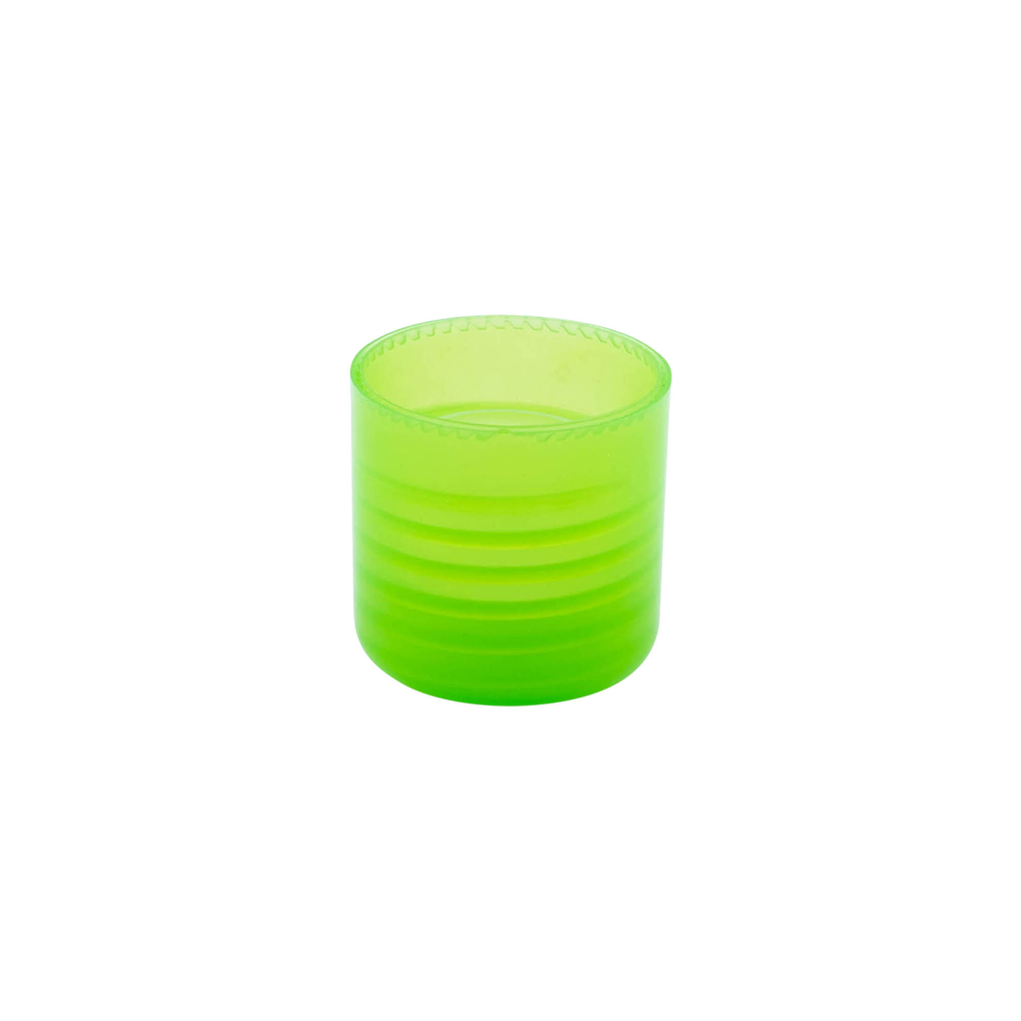 Tappo a vite con inserto a siringa, plastica PP, verde, per bocca: 24/410