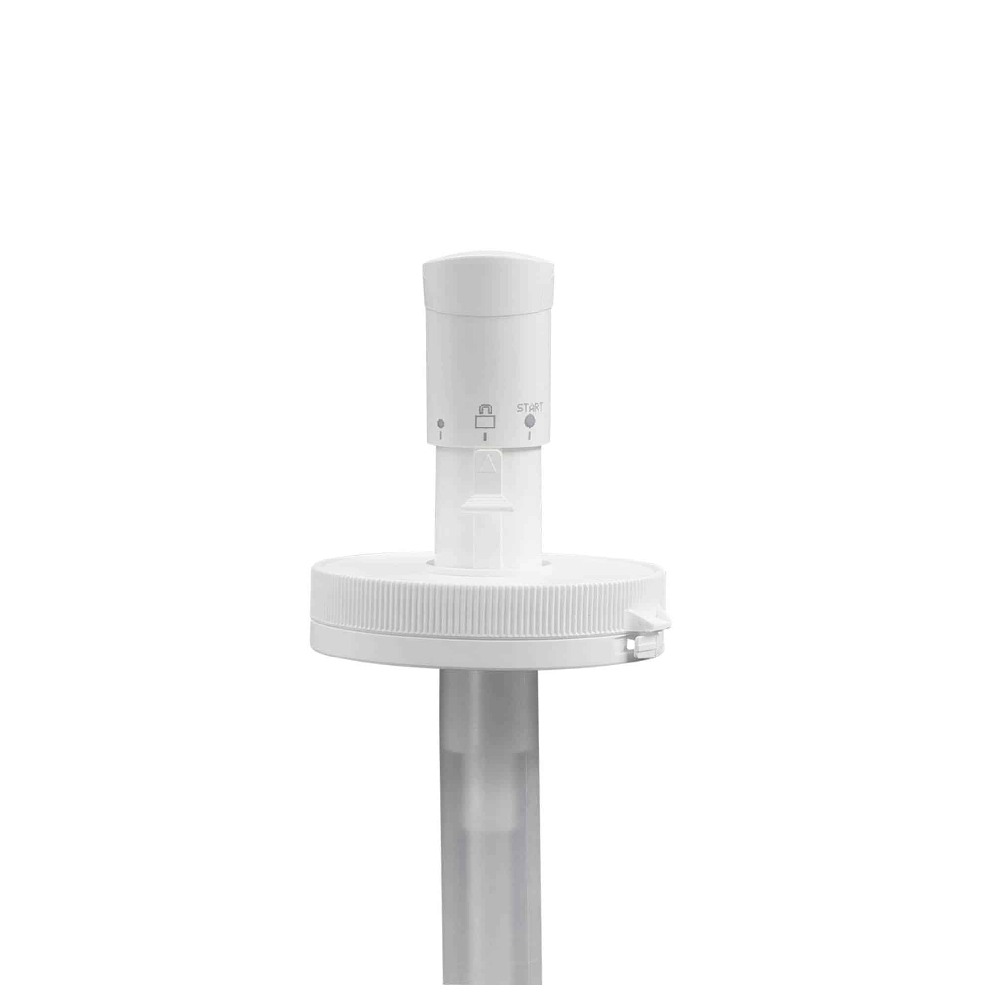 Tappo dosatore a pompa dispenser 655 ml 'Securibox', plastica PE, bianca, per imboccatura: a vite