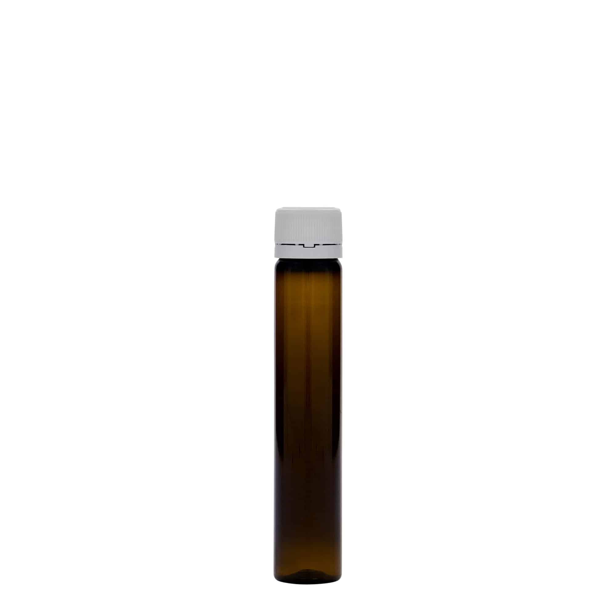25 ml tubo in PET, plastica, marrone, bocca: chiusura a vite