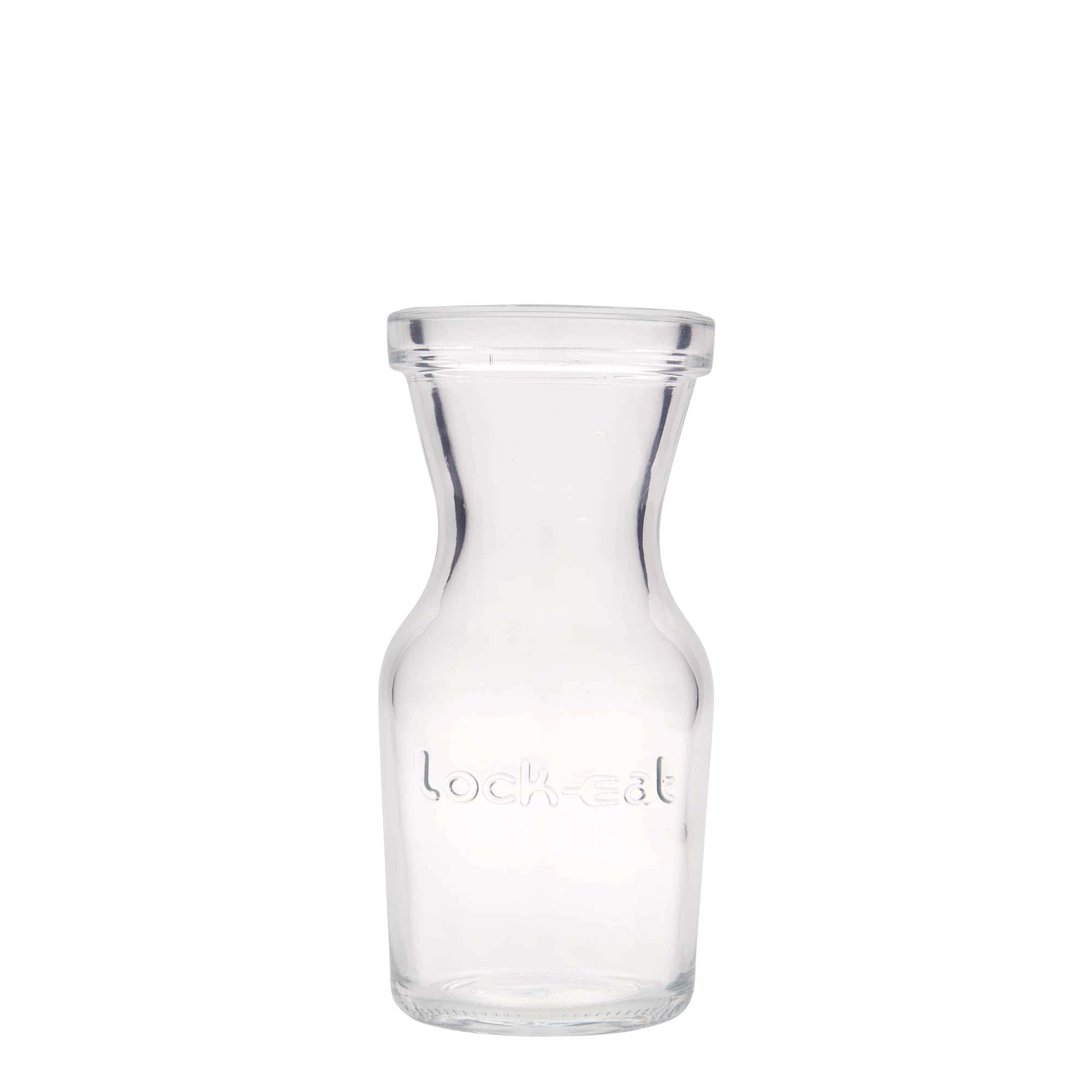 Caraffa in vetro da 250 ml 'Lock-Eat', bocca: chiusura a gancio metallico