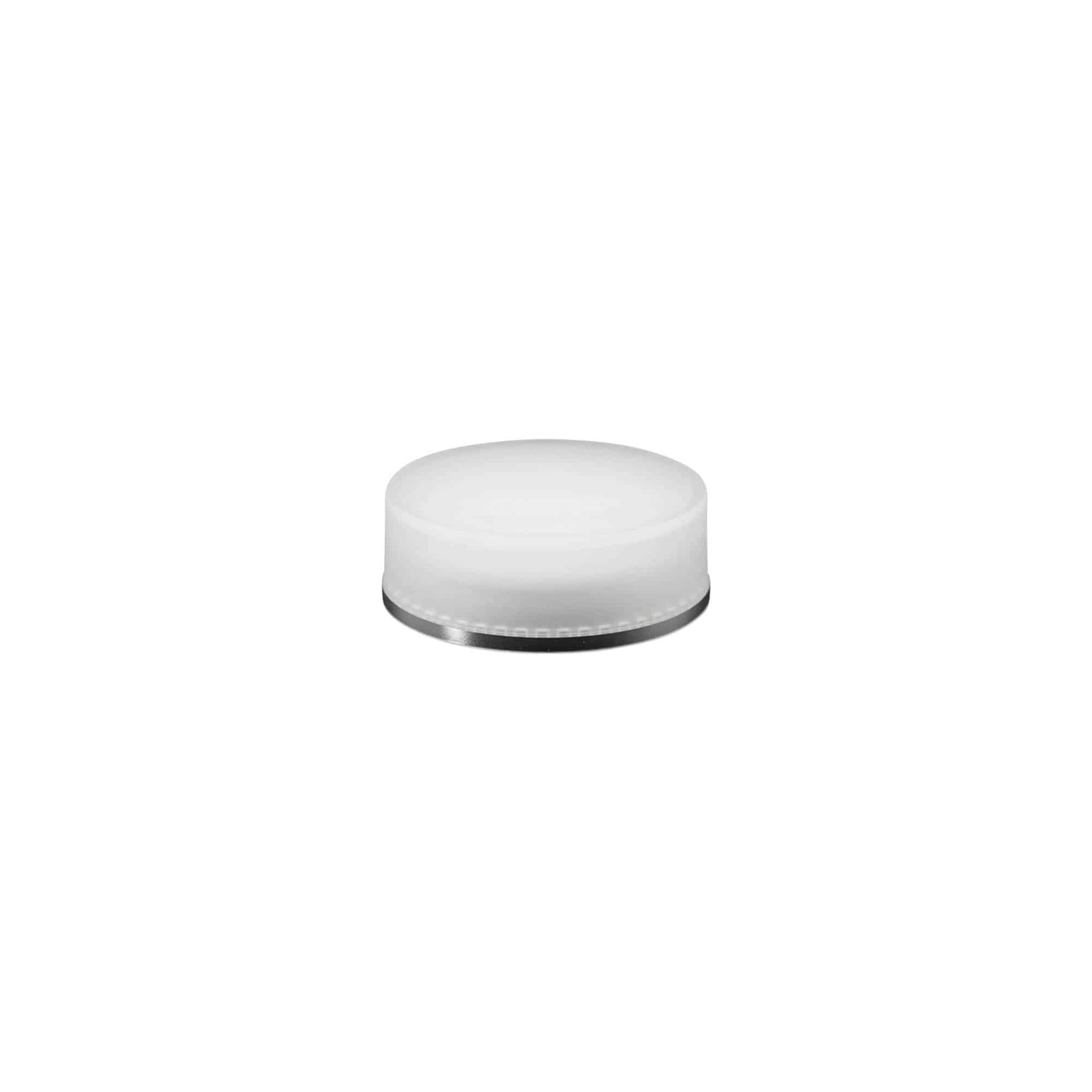Tappo a vite 'Clear/Platinum Edition', plastica PP, bianco, per imboccatura: 45/2P Tappo a vite 'Clear/Platinum Edition', plastica PP, bianco, per imboccatura: 45/2P