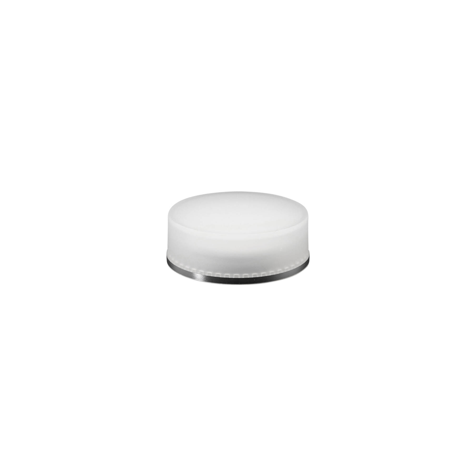 Tappo a vite 'Clear/Platin Edition', plastica PP, bianco, per bocca: 45/2P