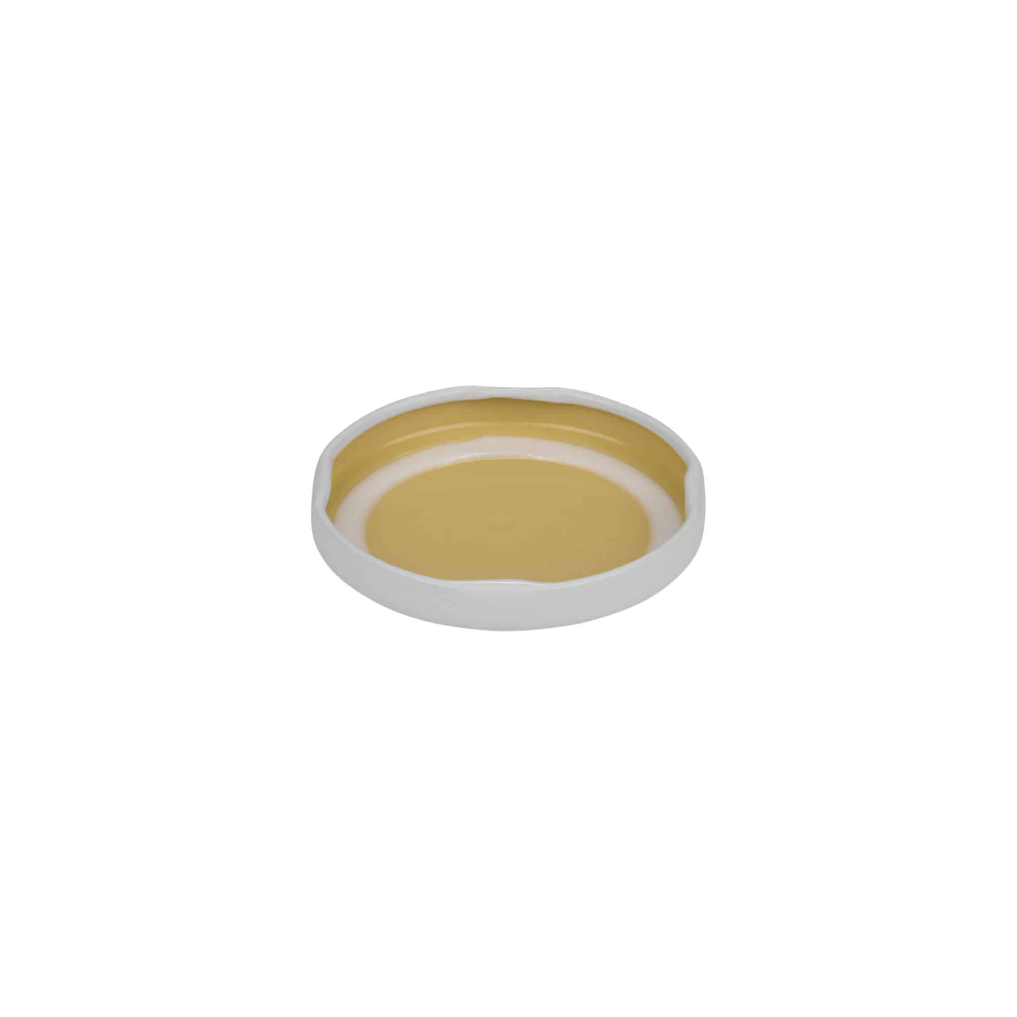 Tappo Twist-Off, lamiera bianca, bianco, per bocca: TO 58
