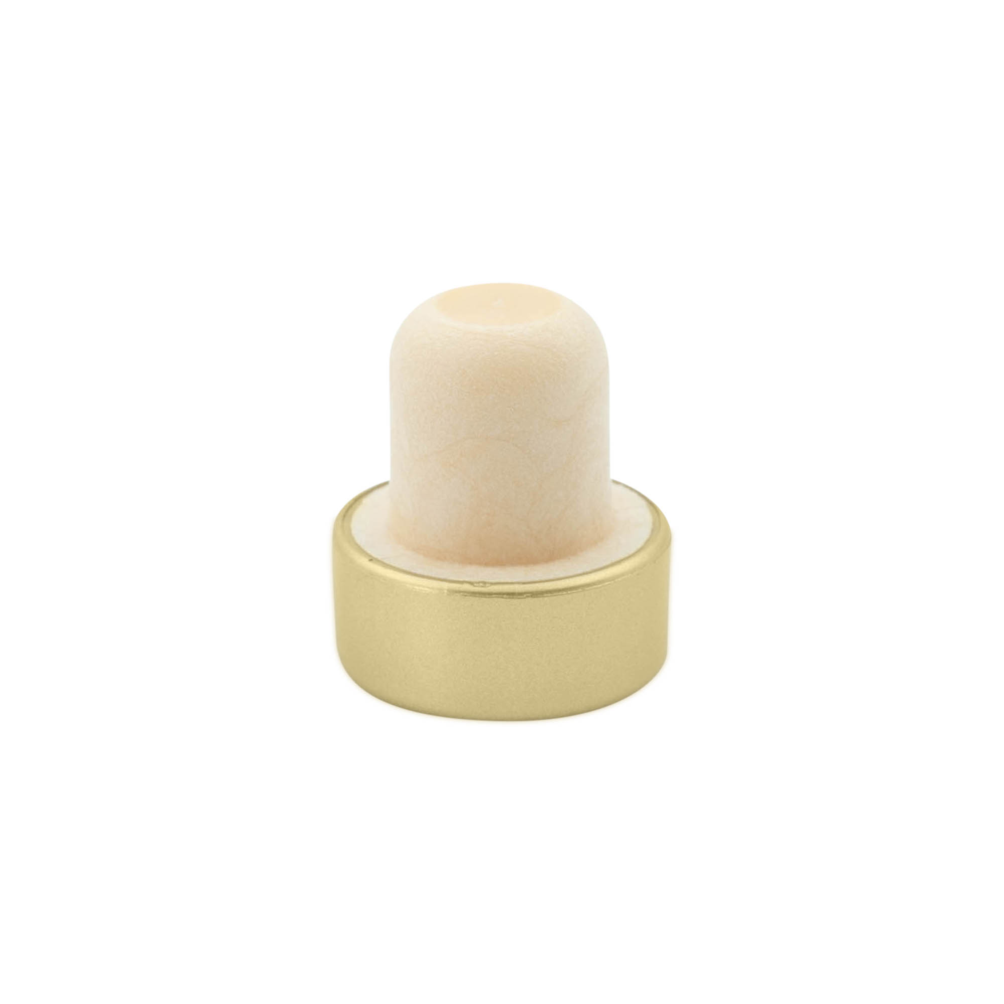 Tappo con impugnatura in sughero 19 mm, plastica, oro, per bocca: sughero