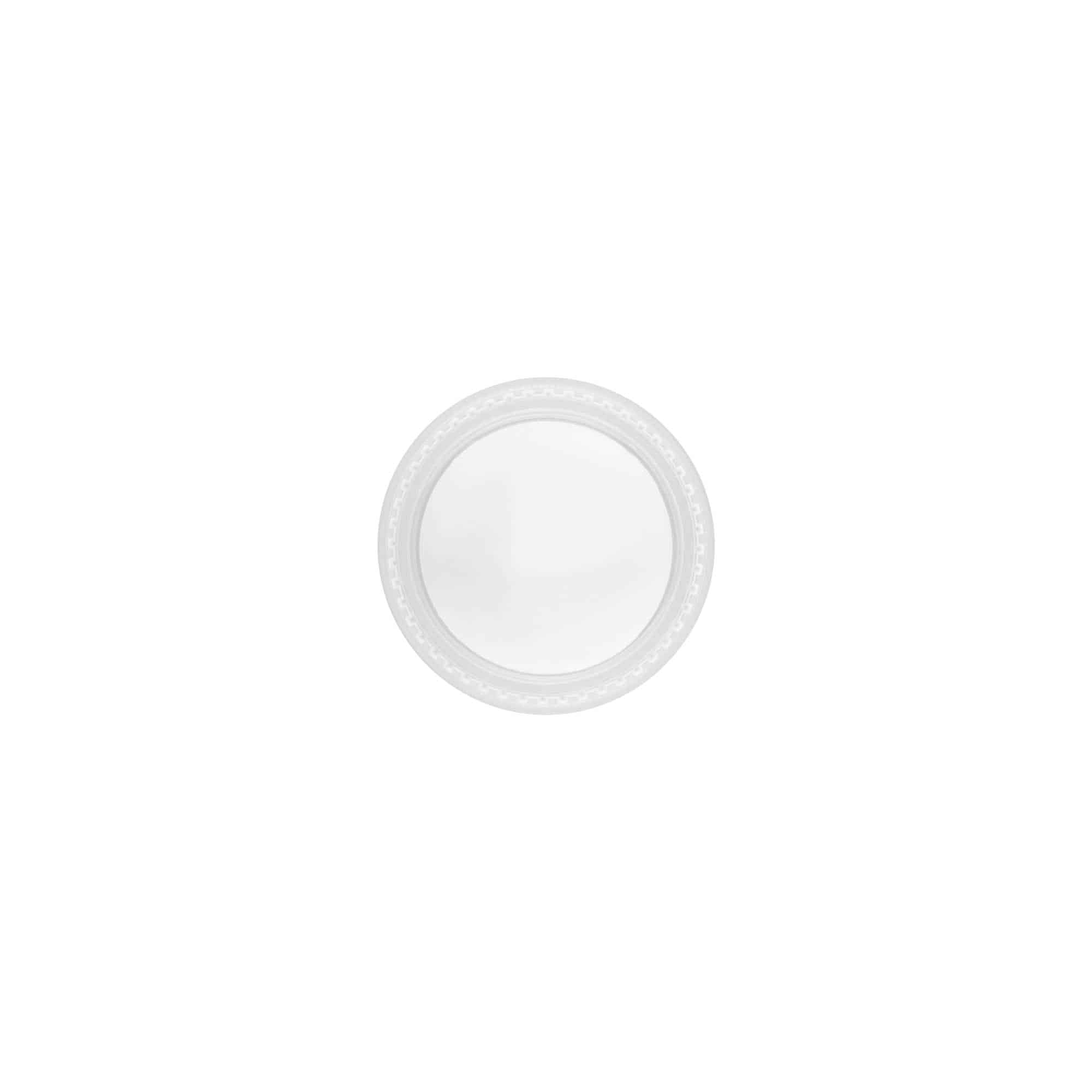Tappo a vite 'Clear/Platin Edition', plastica PP, bianco, per bocca: 45/2P